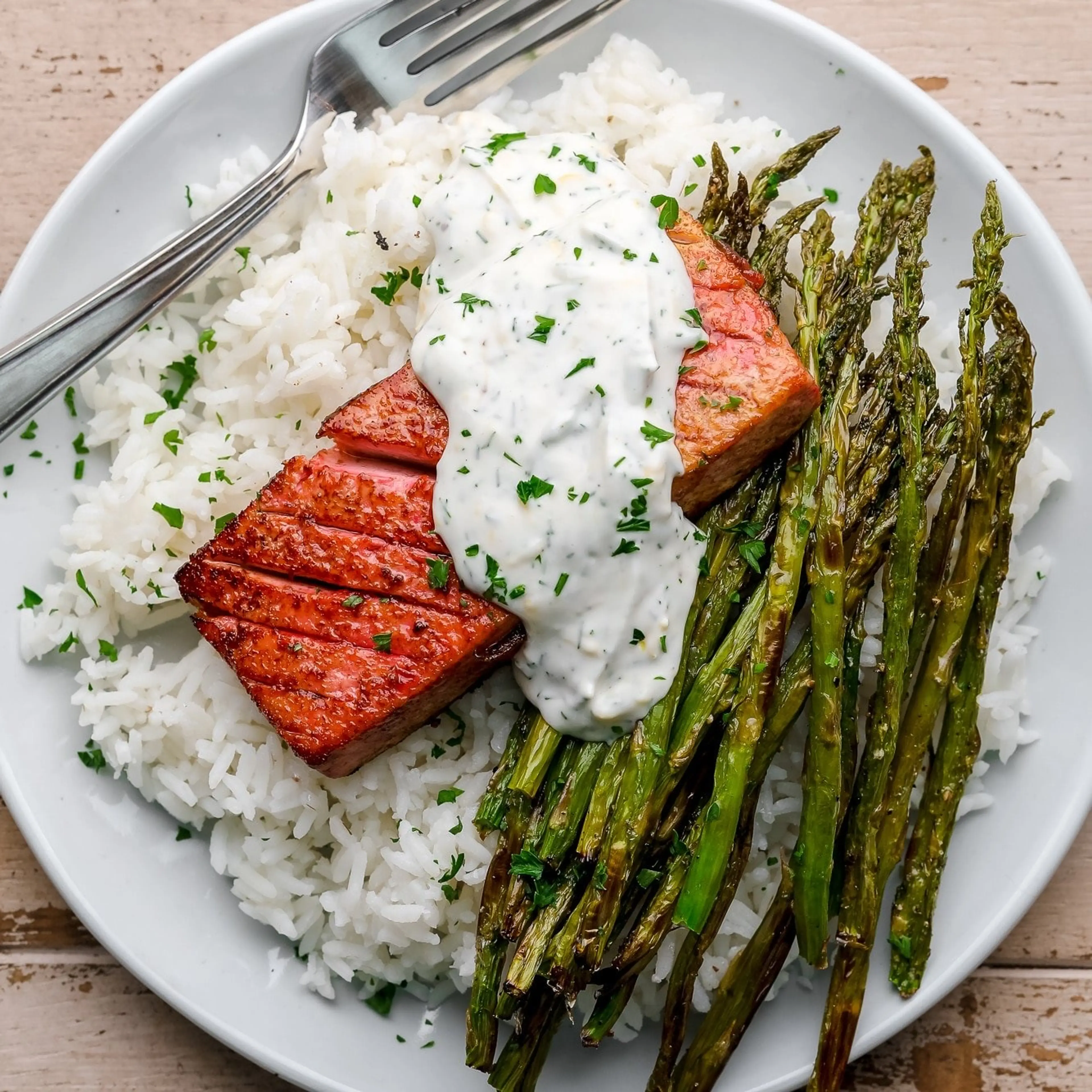 Vegan Salmon with Lemon Dill Sauce