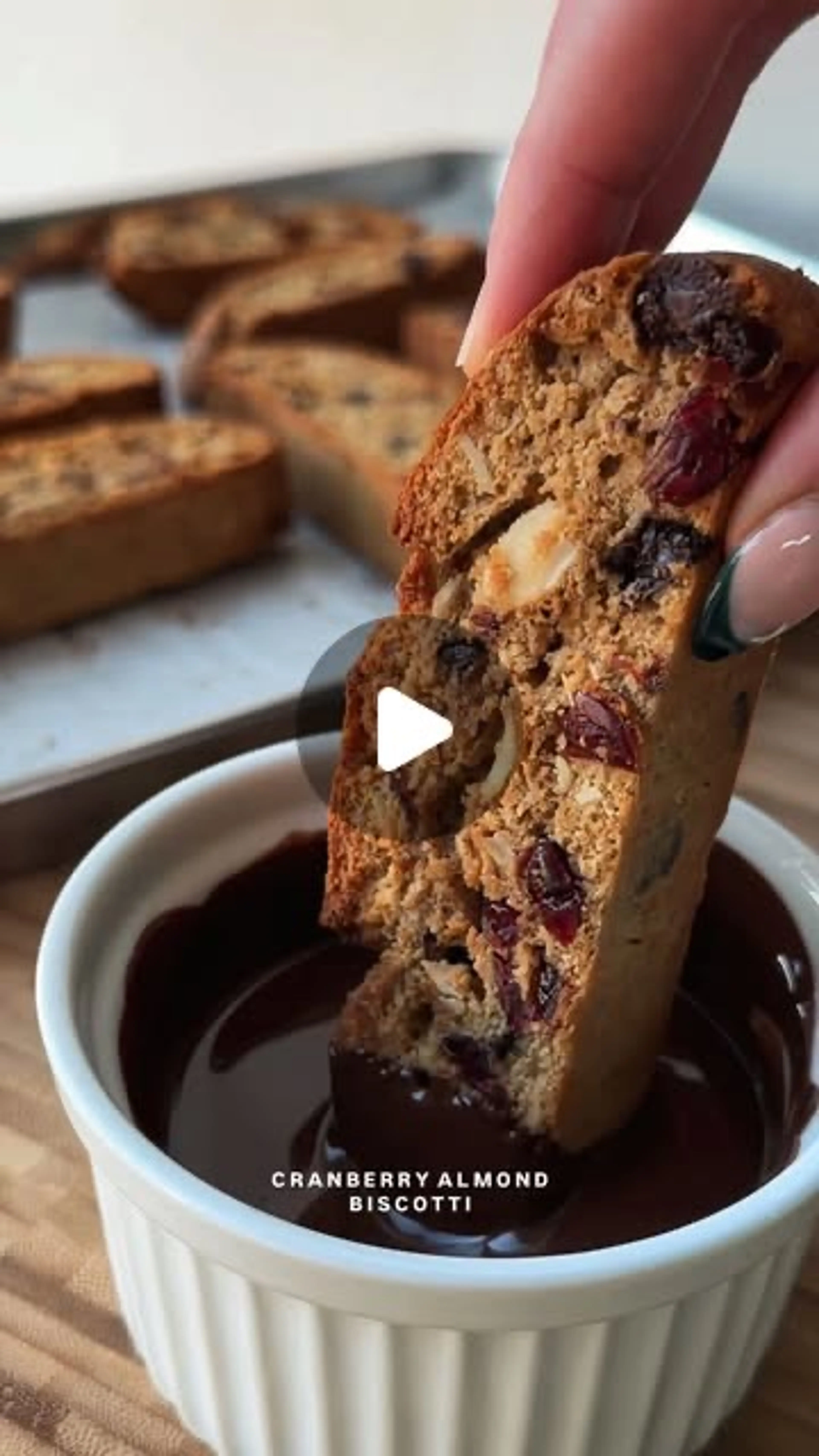 Cranberry Chocolate Biscotti