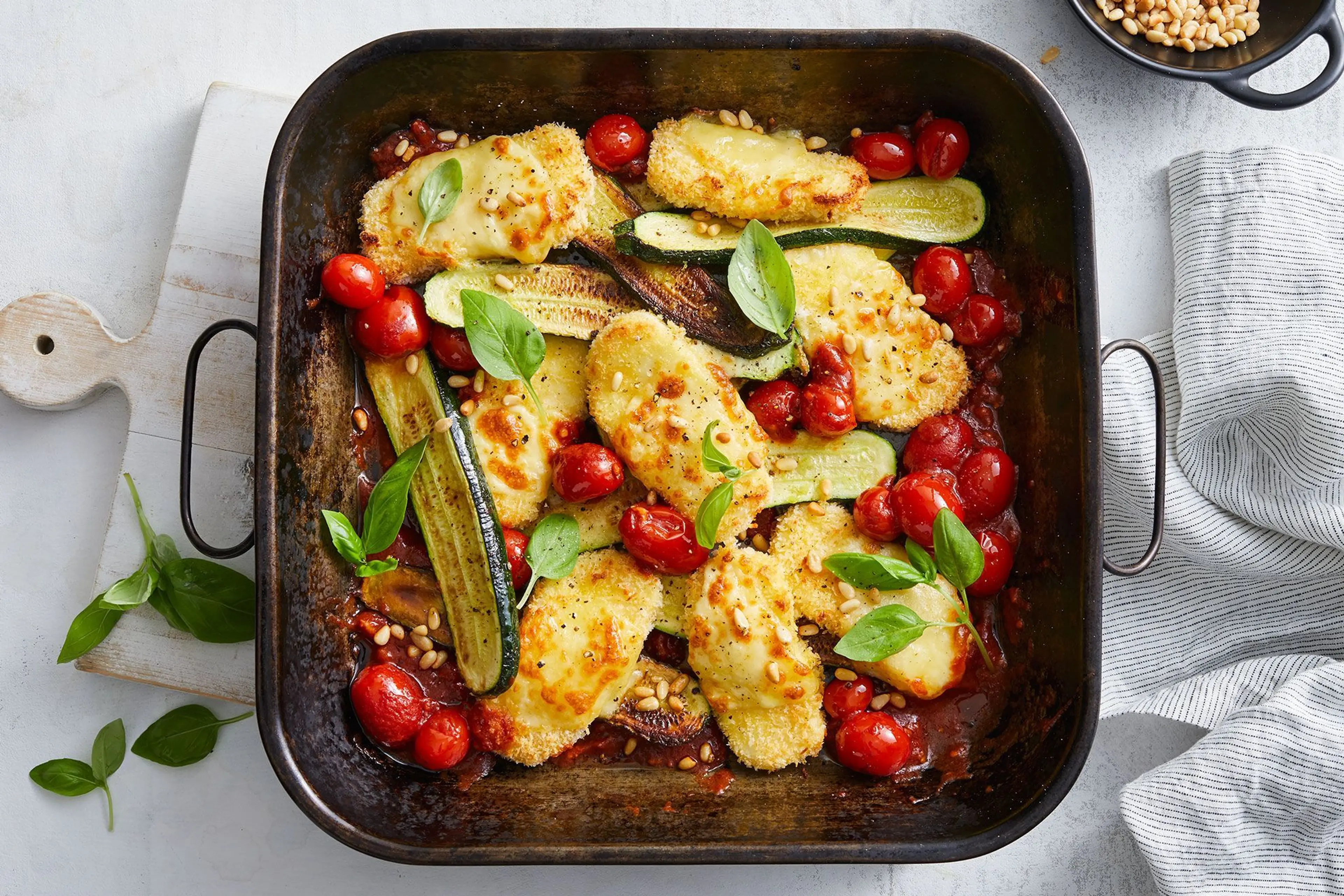 Haloumi parmigiana bake recipe