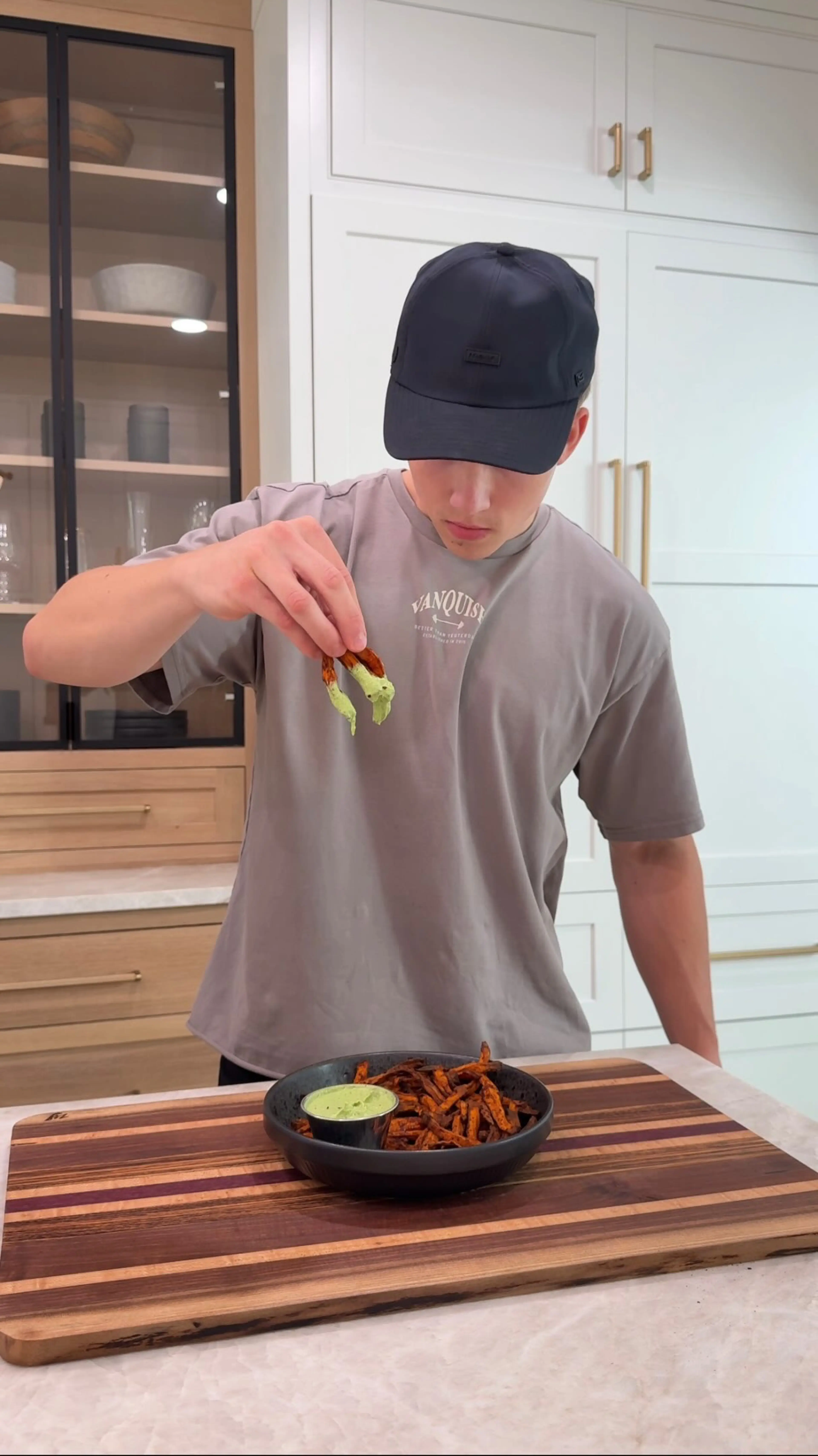 Crispy Sweet Potato Fries W/ Avocado Cilantro Lime Crema