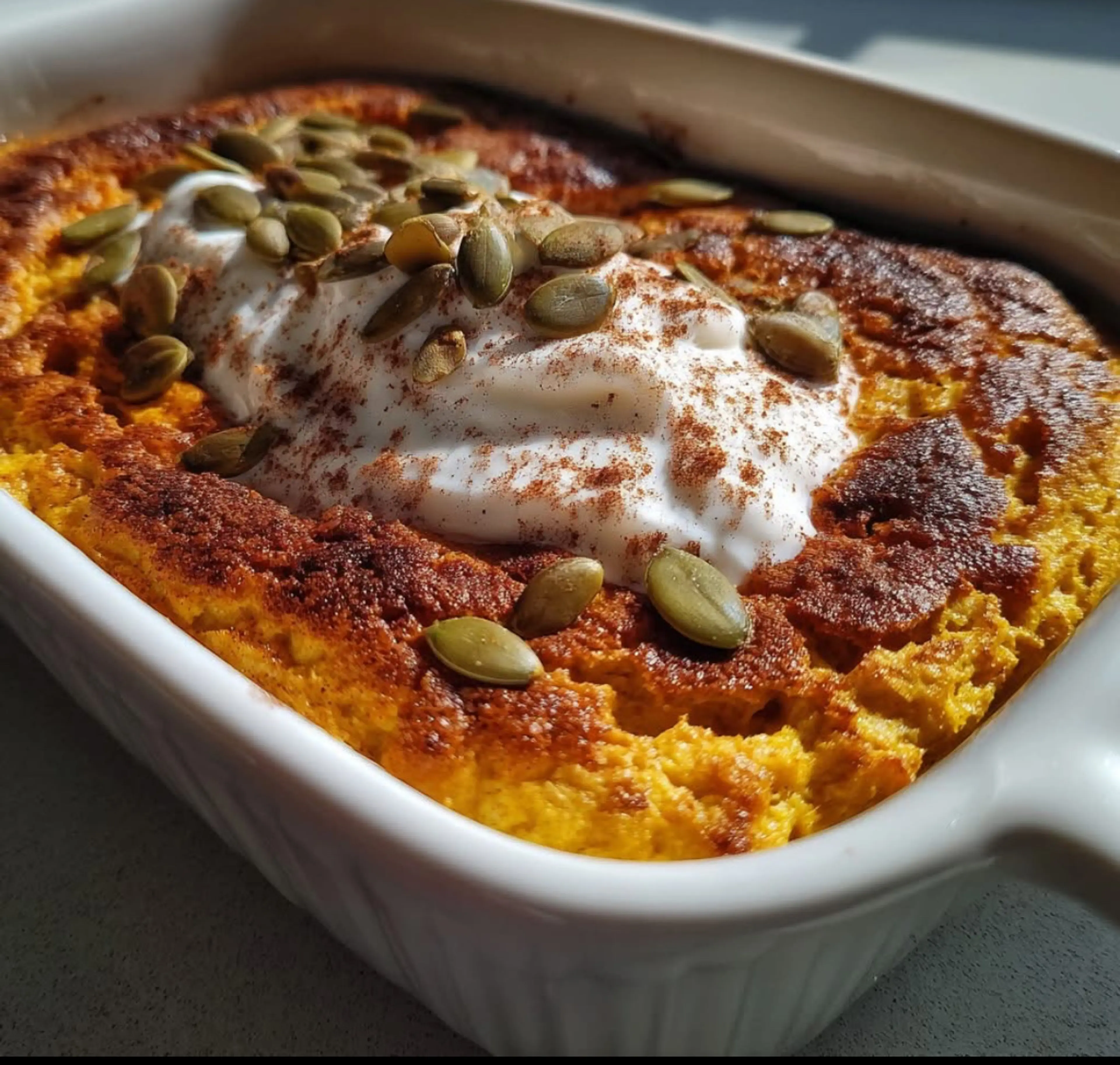 Cottage Cheese Pumpkin Bake