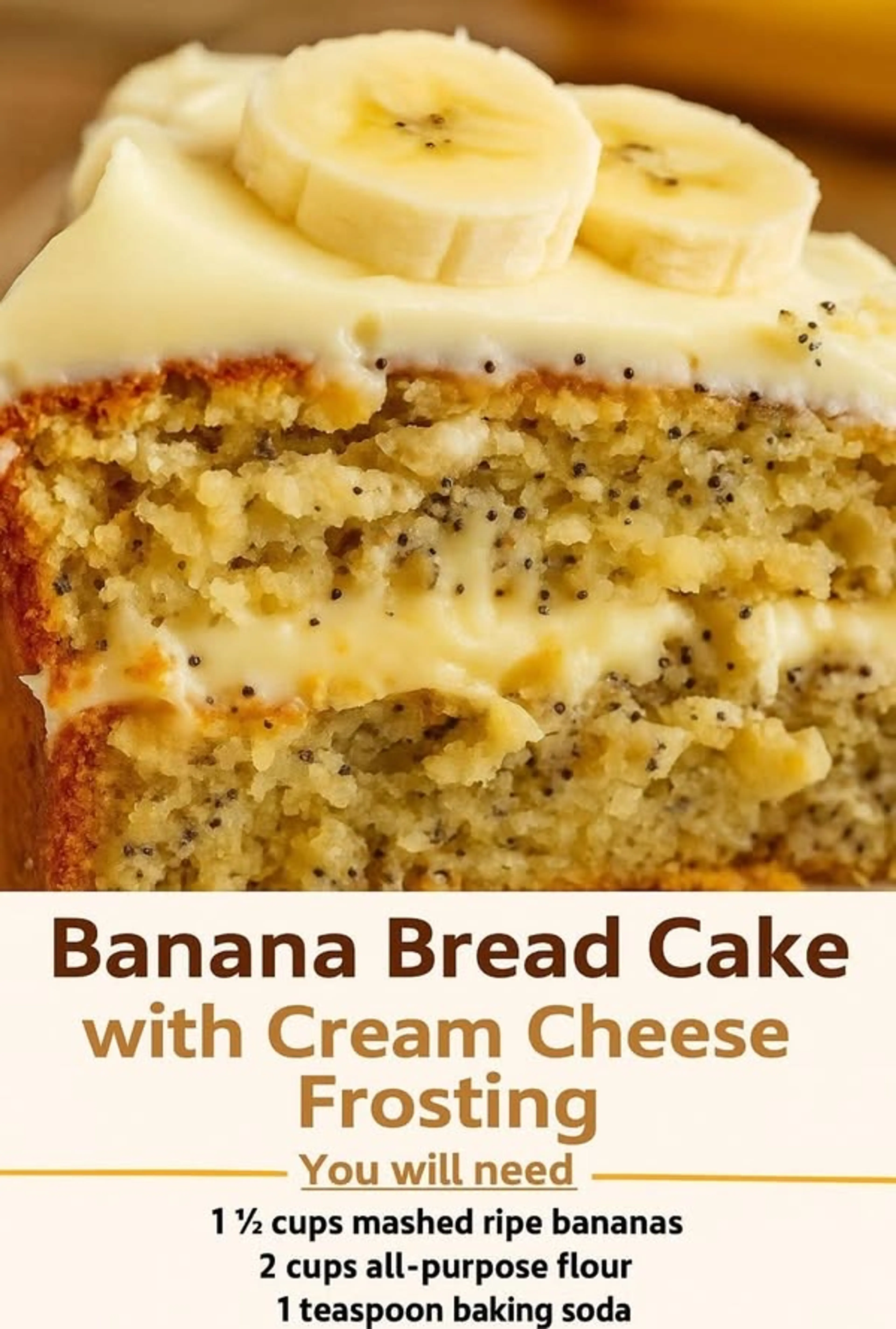 Banana Bread Cake with Cream Cheese Frosting