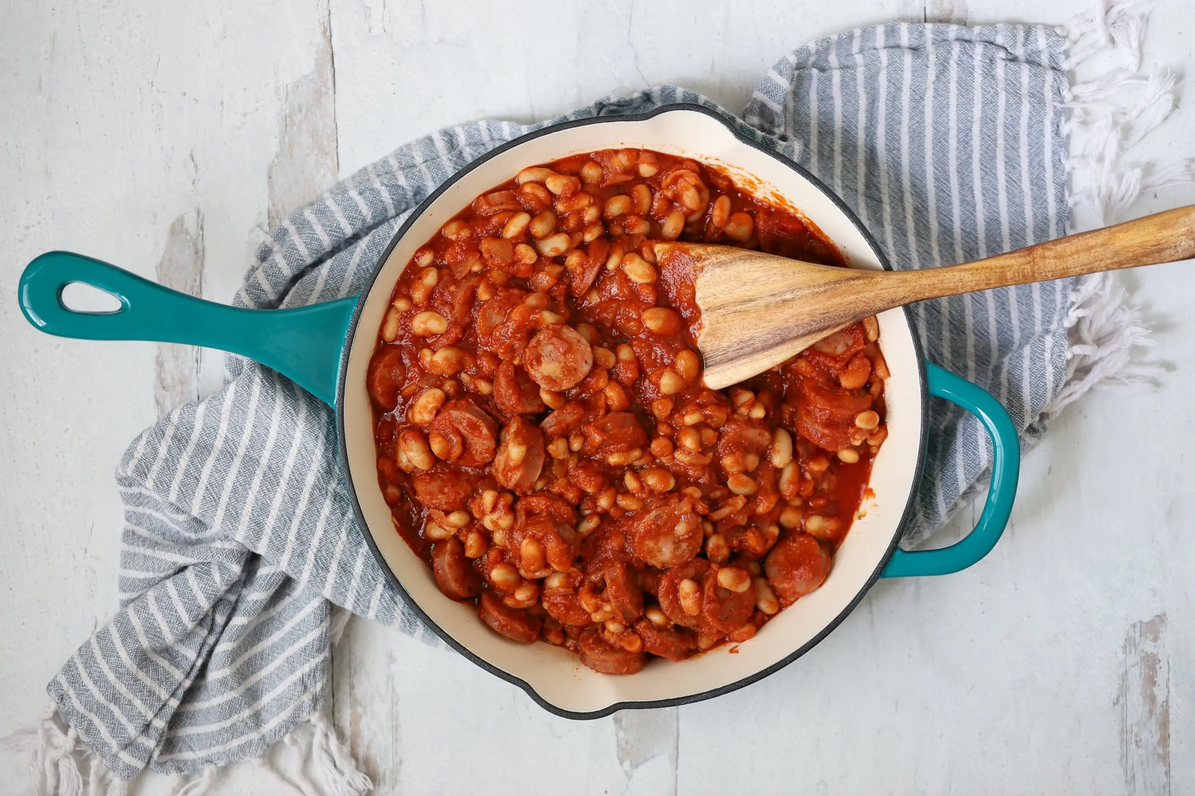 Skillet Franks and Beans