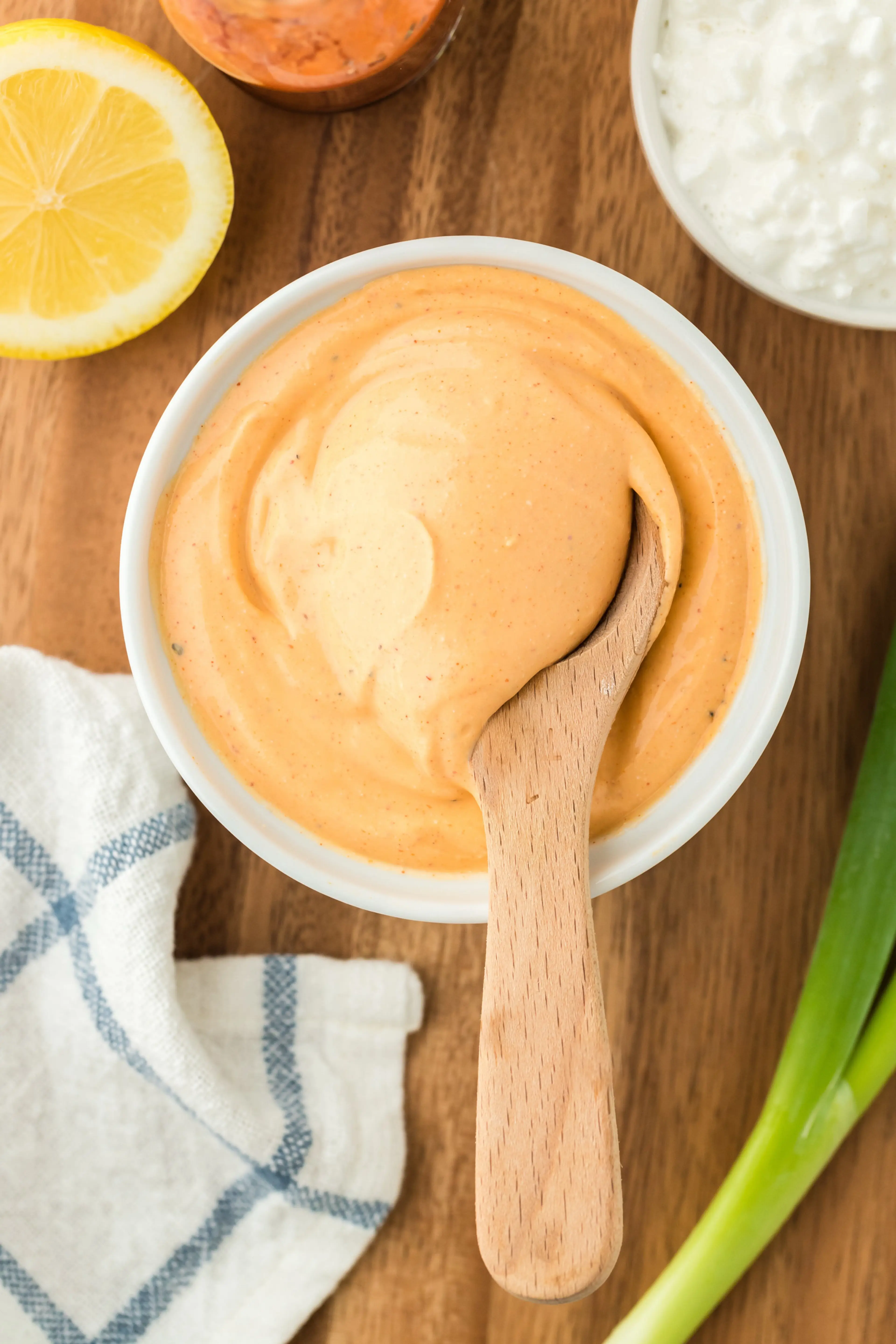 Lightened Up Buffalo Cottage Cheese Dip (5 Minute!)