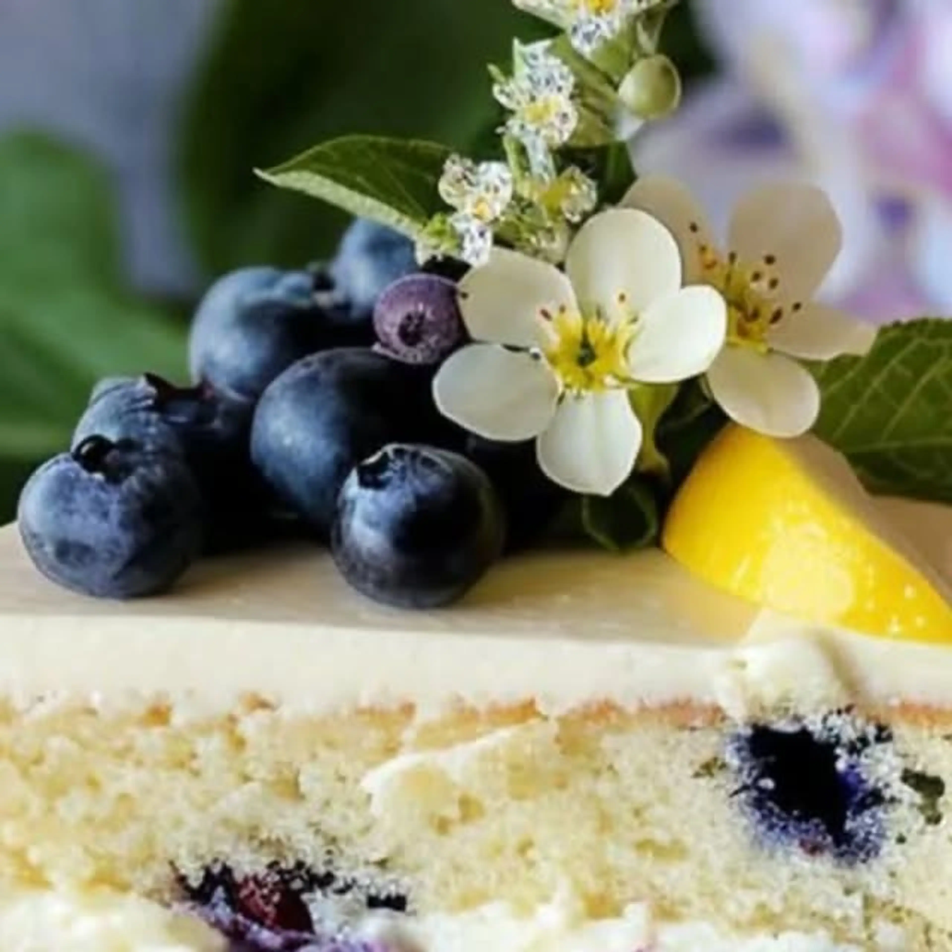 Elegant Lemon Blueberry Cake