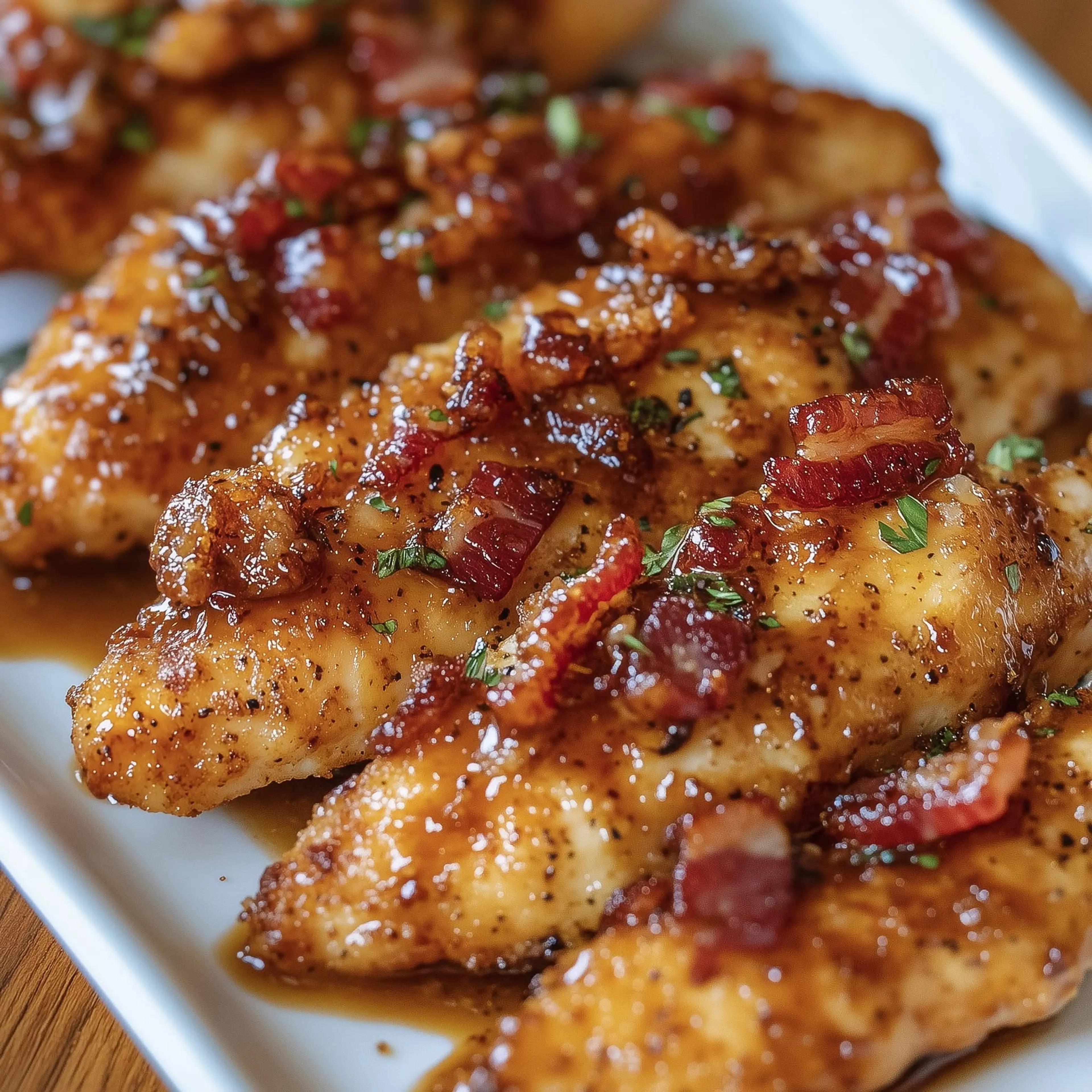 Sweet Maple Garlic Bacon Chicken