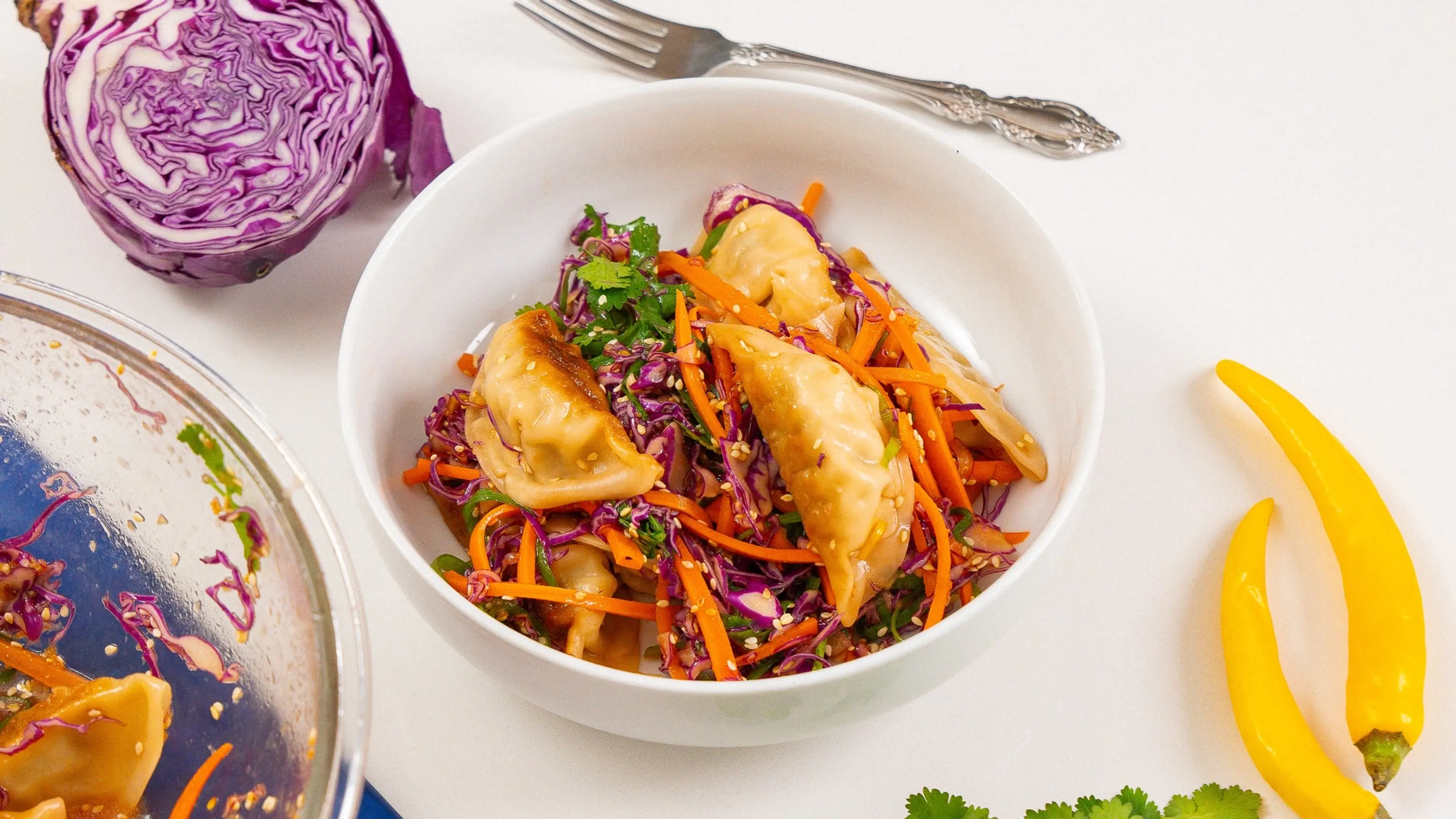 Viral Dumpling Salad