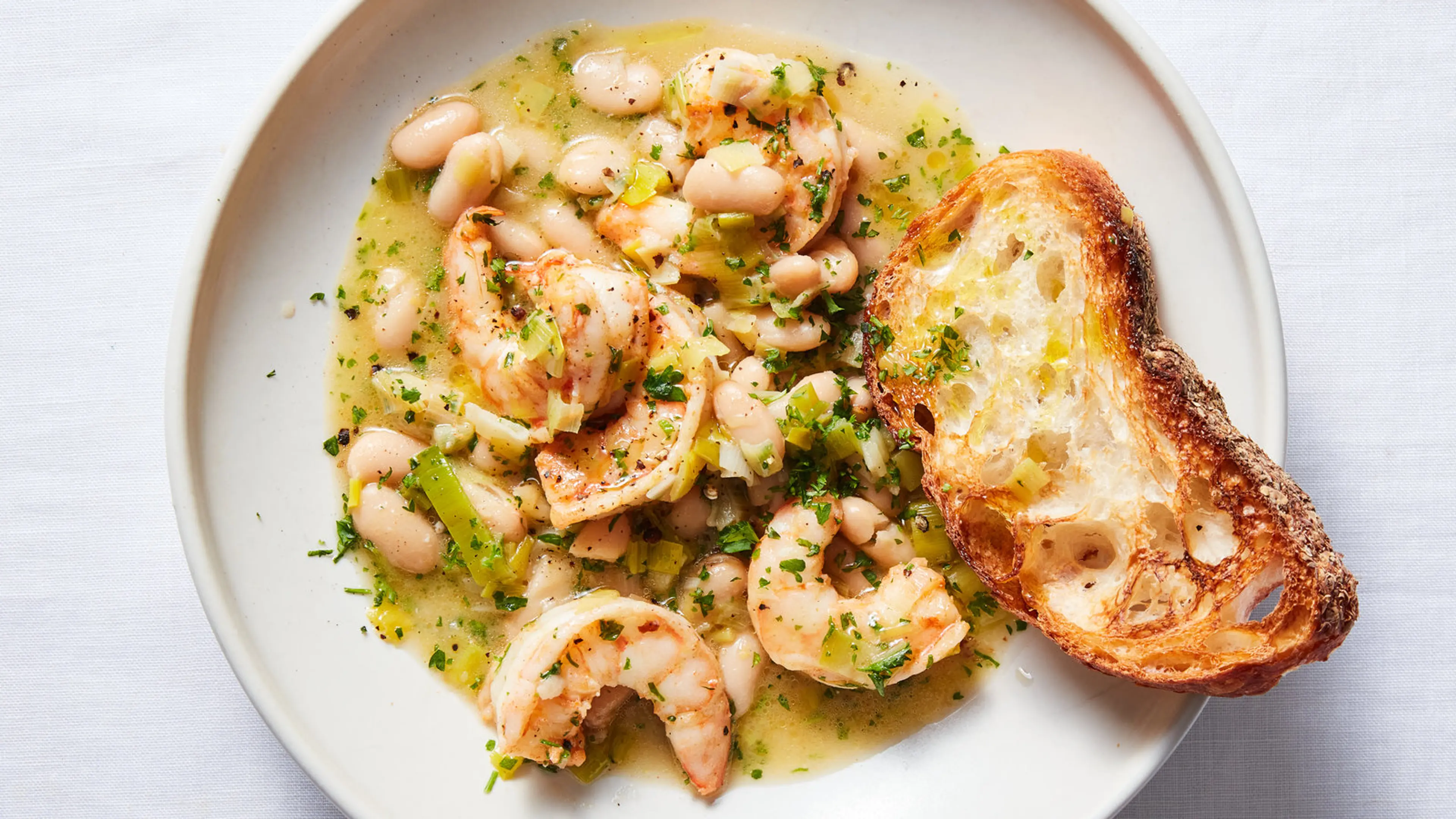 Lemony Shrimp and Bean Stew