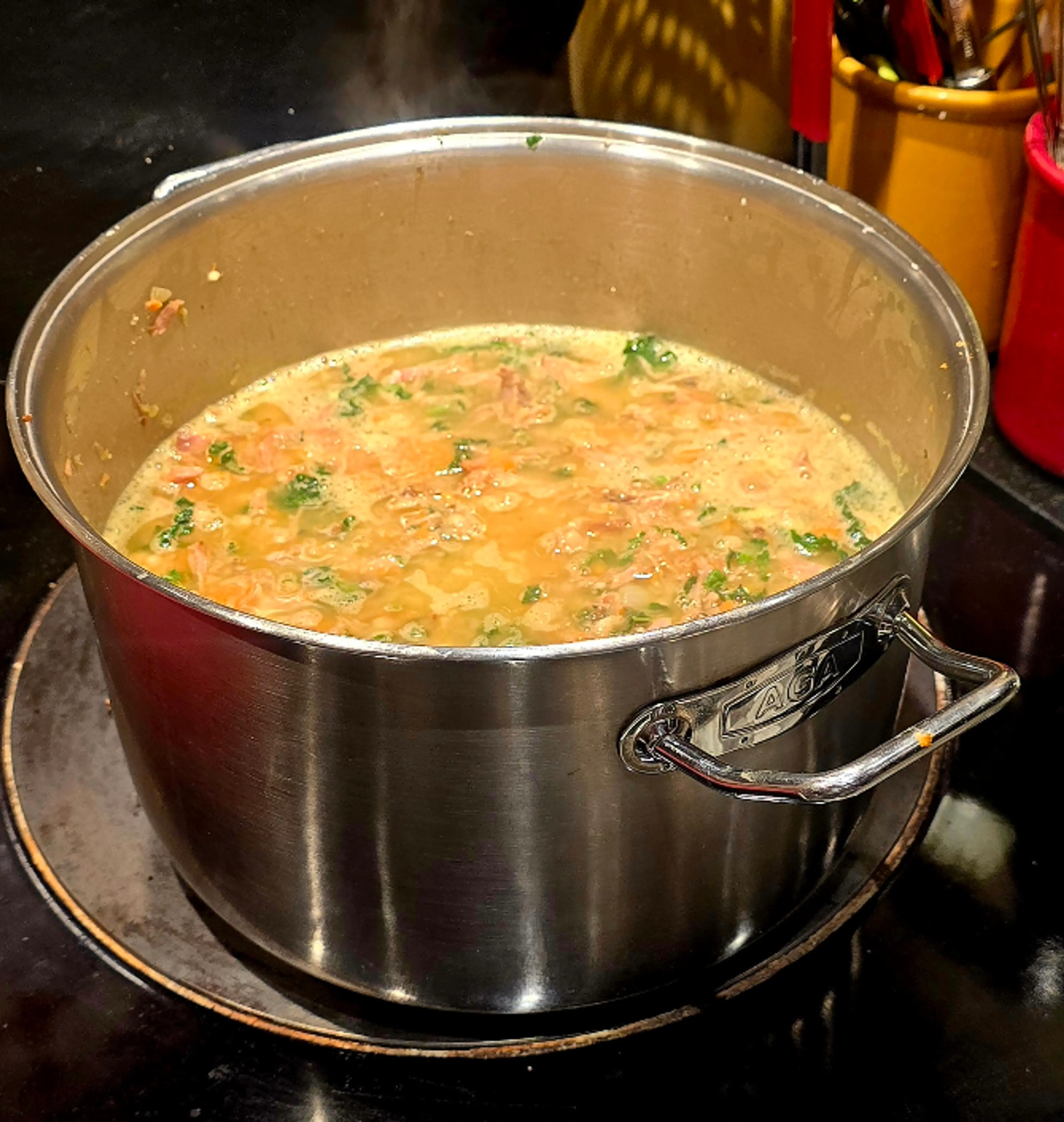 Ham Soup With Navy Beans And Kale