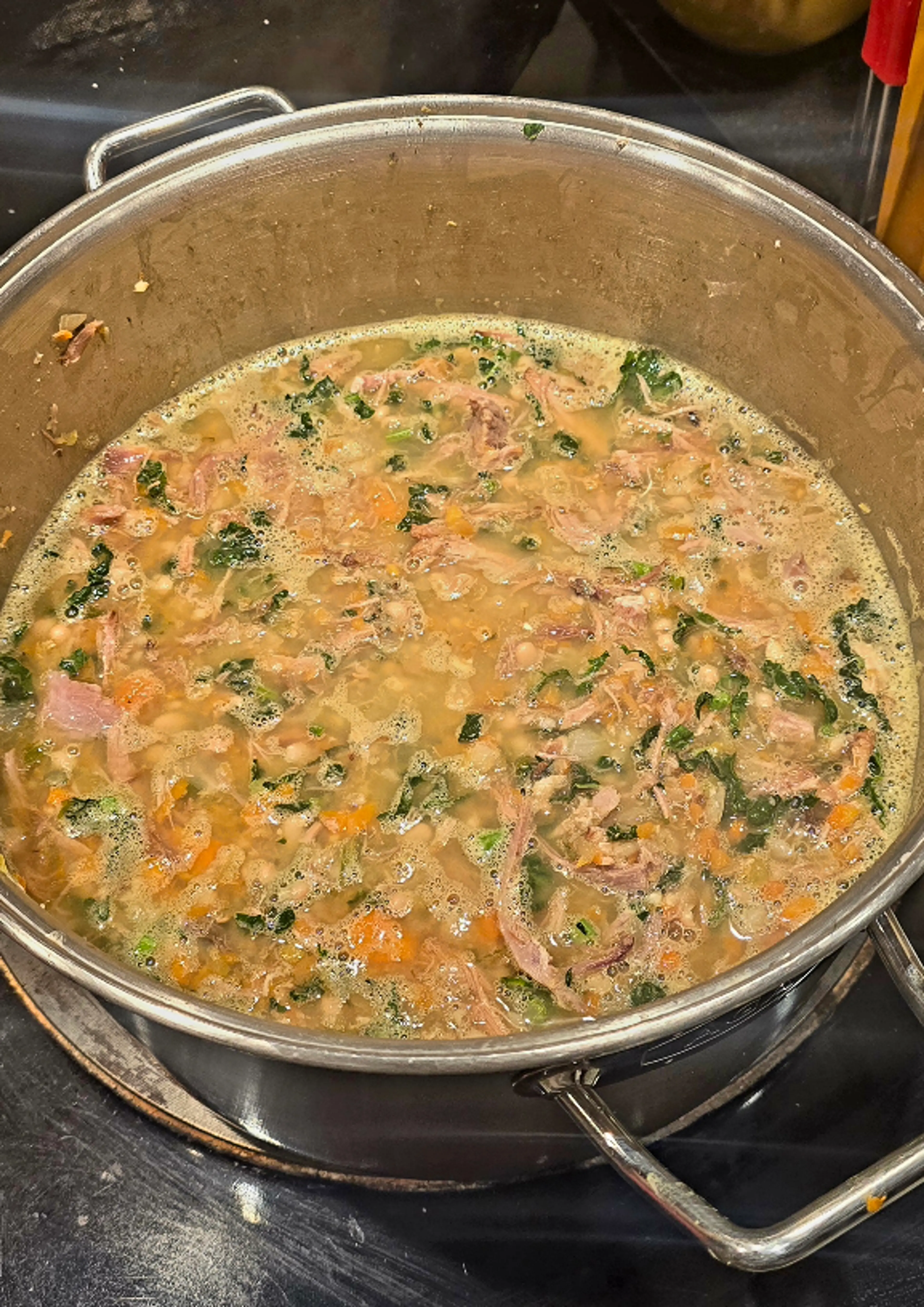 Ham Soup With Navy Beans And Kale