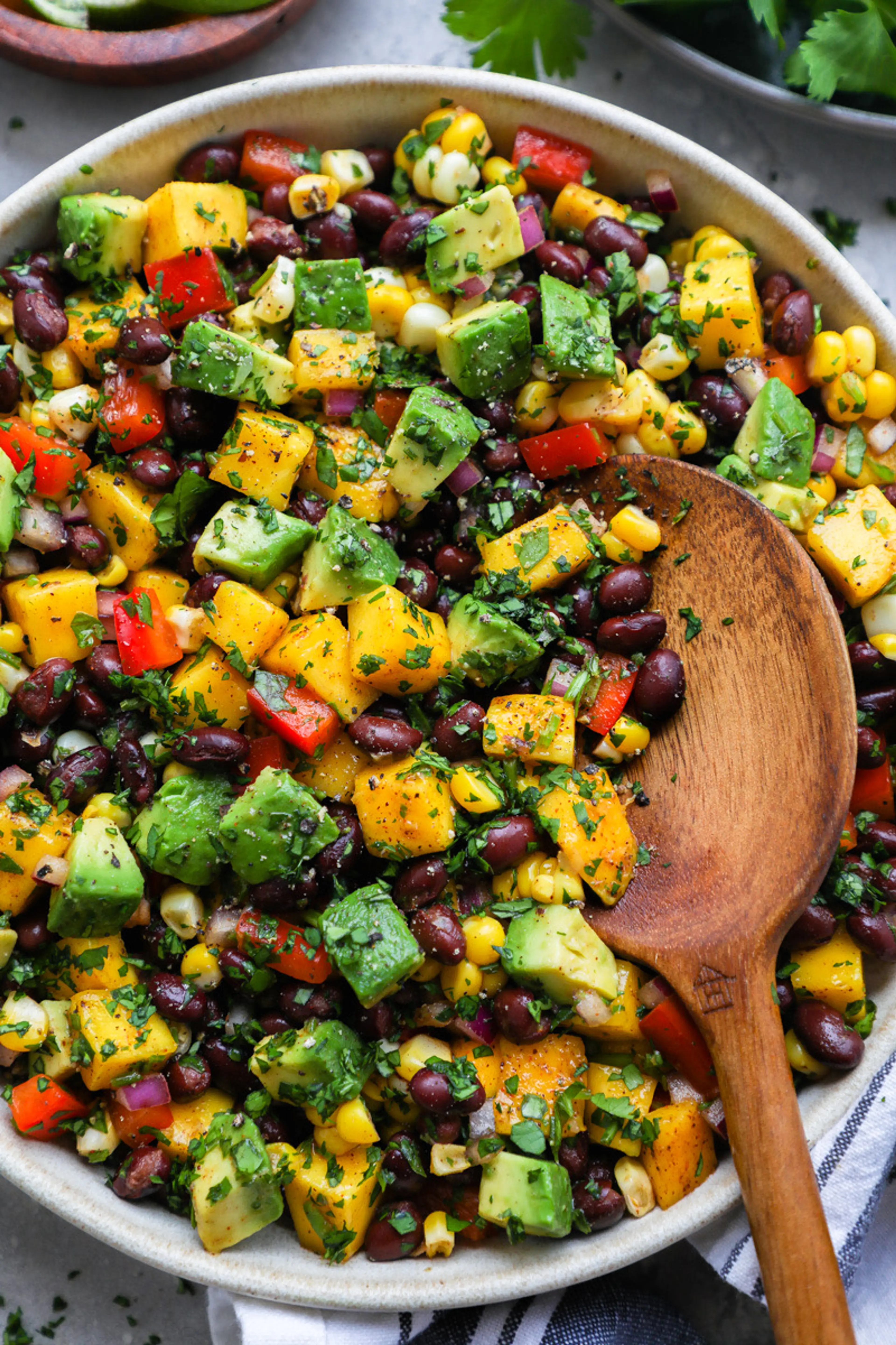 Mango Corn Black Bean Salad with Chili & Lime