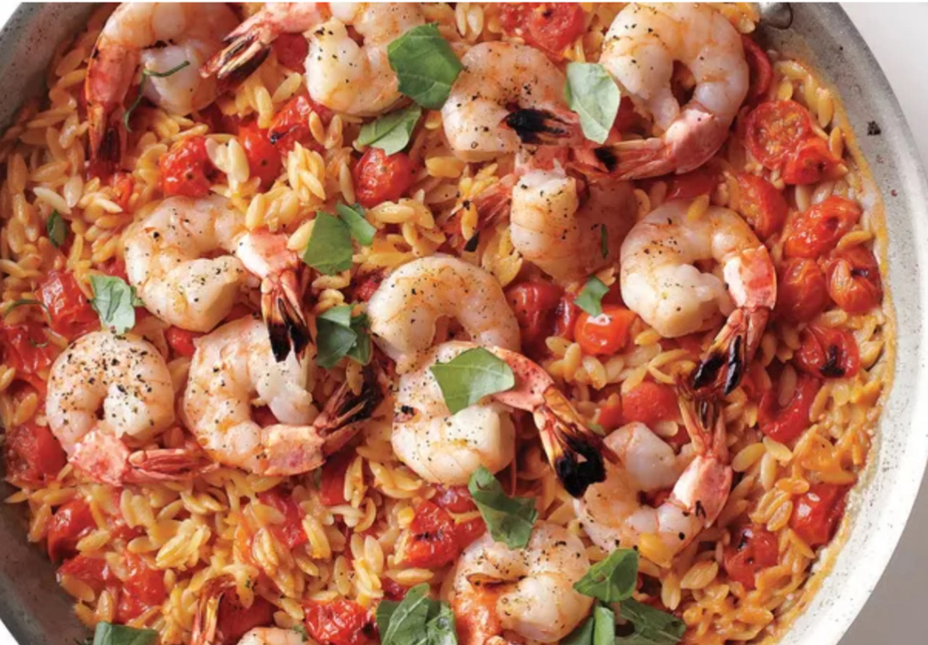 Shrimp with Tomatoes and Orzo