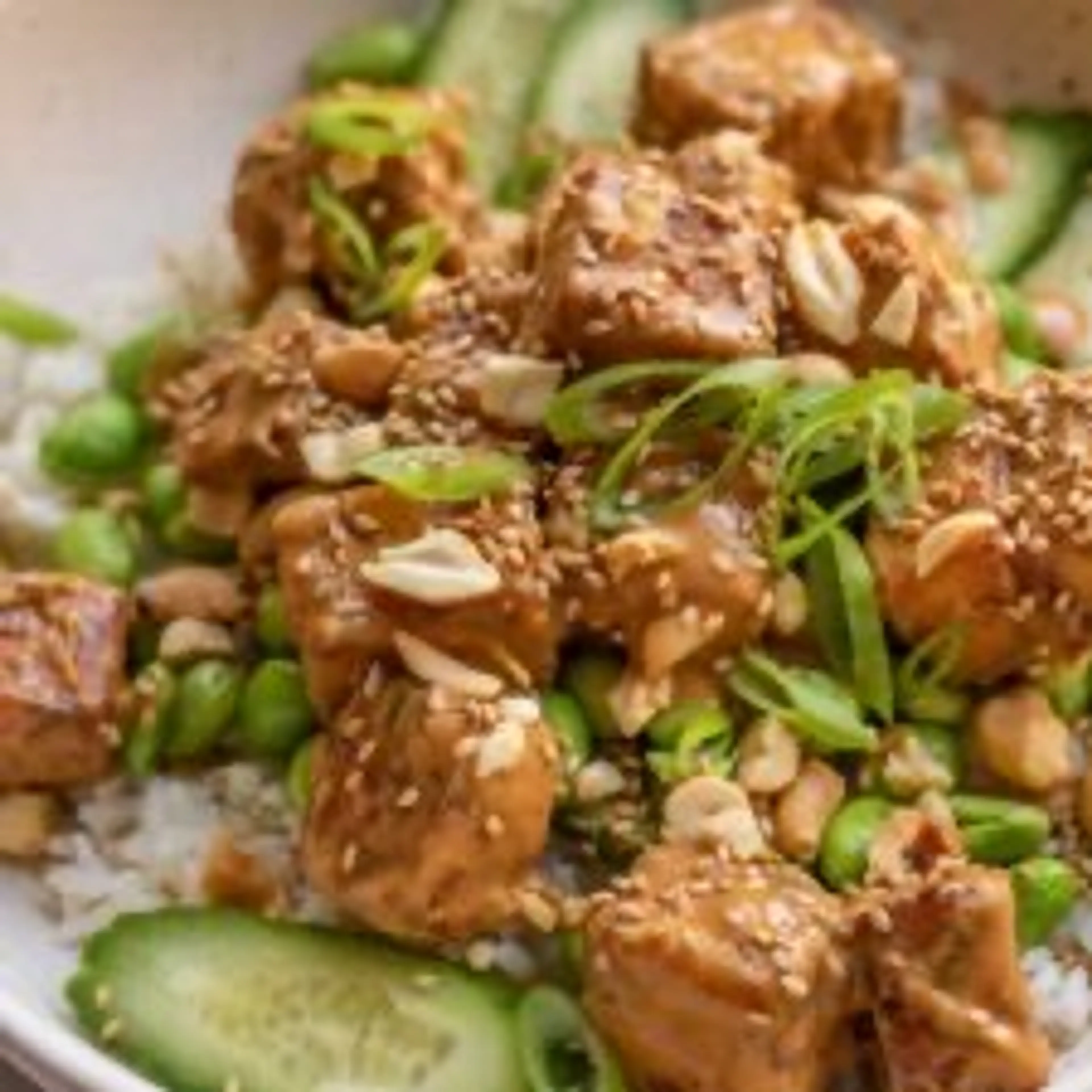 Easy Baked Peanut Tofu