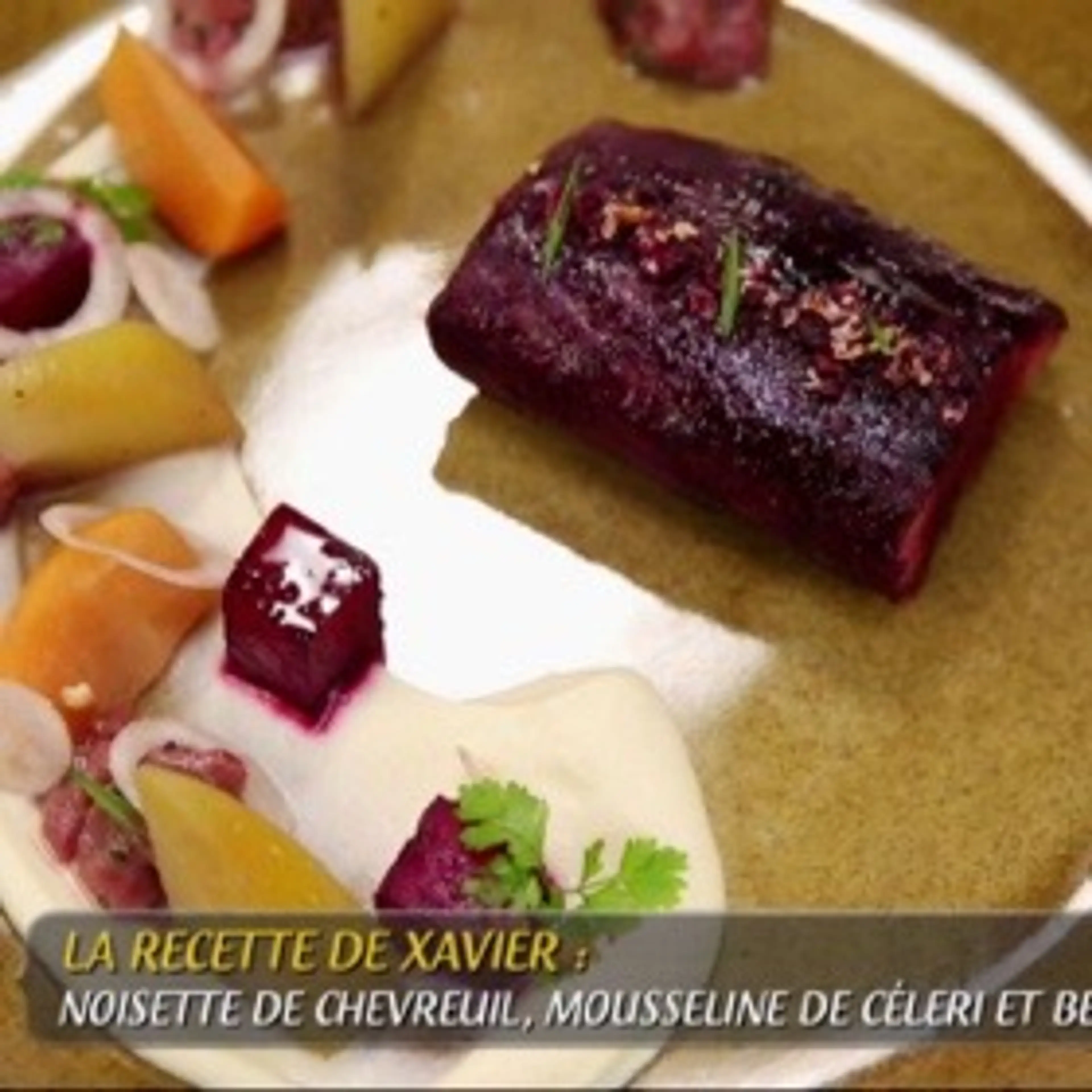 Noisette De Chevreuil, Mousseline De Céleri Et Betteraves