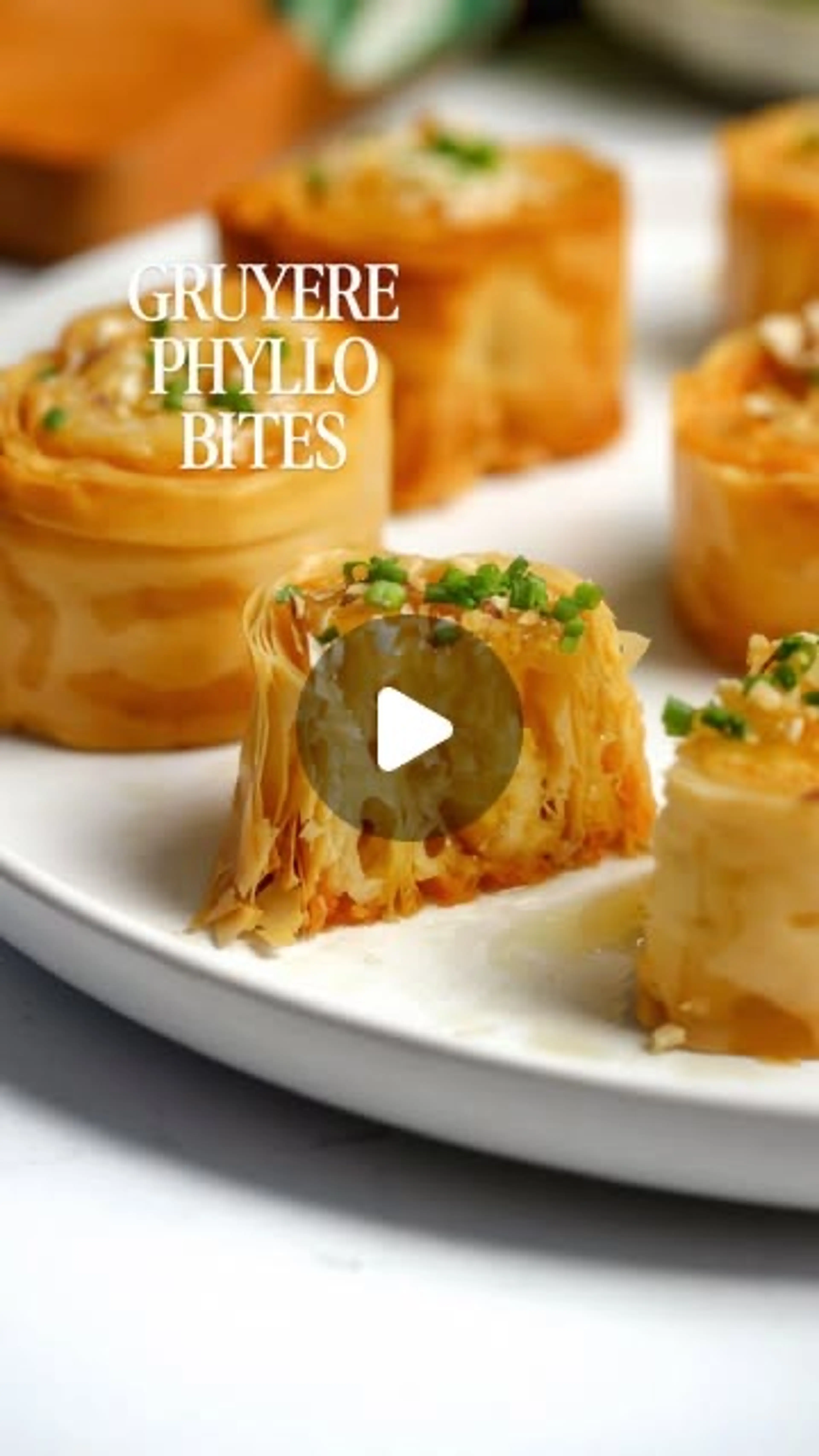 Gruyere & Honey Phyllo Bites