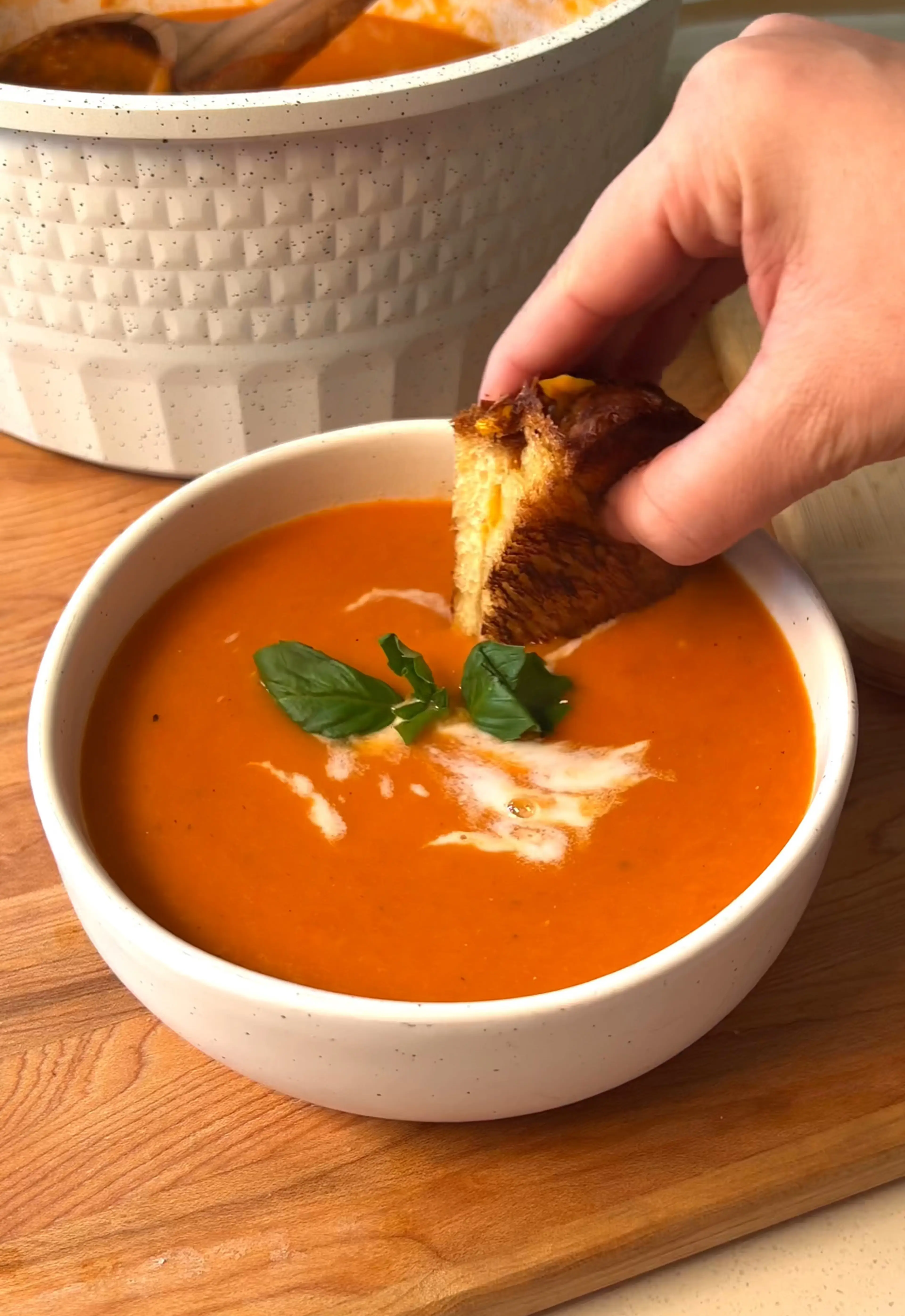 Hidden White Bean Tomato Soup