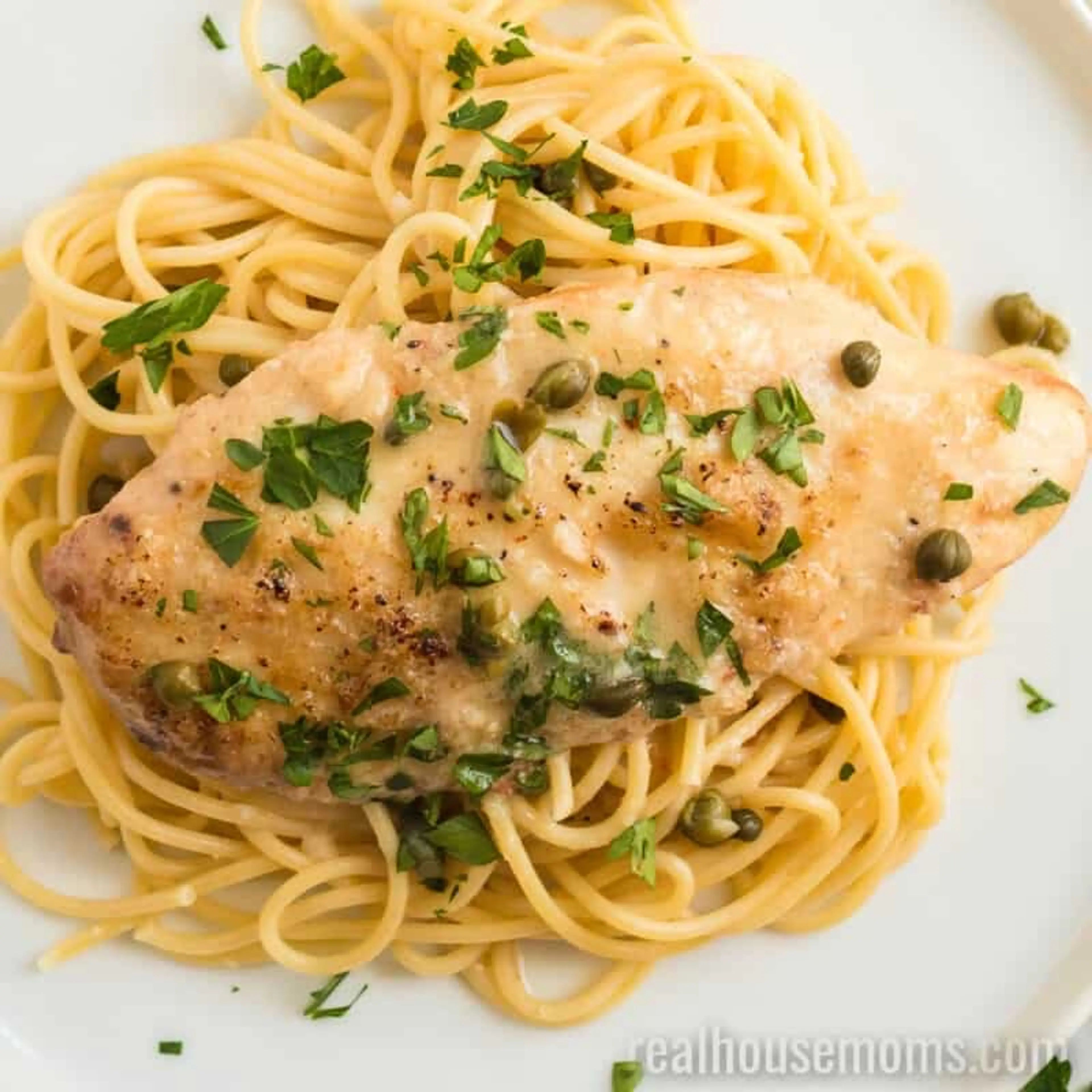 Crock Pot Lemon Italian Chicken with Capers