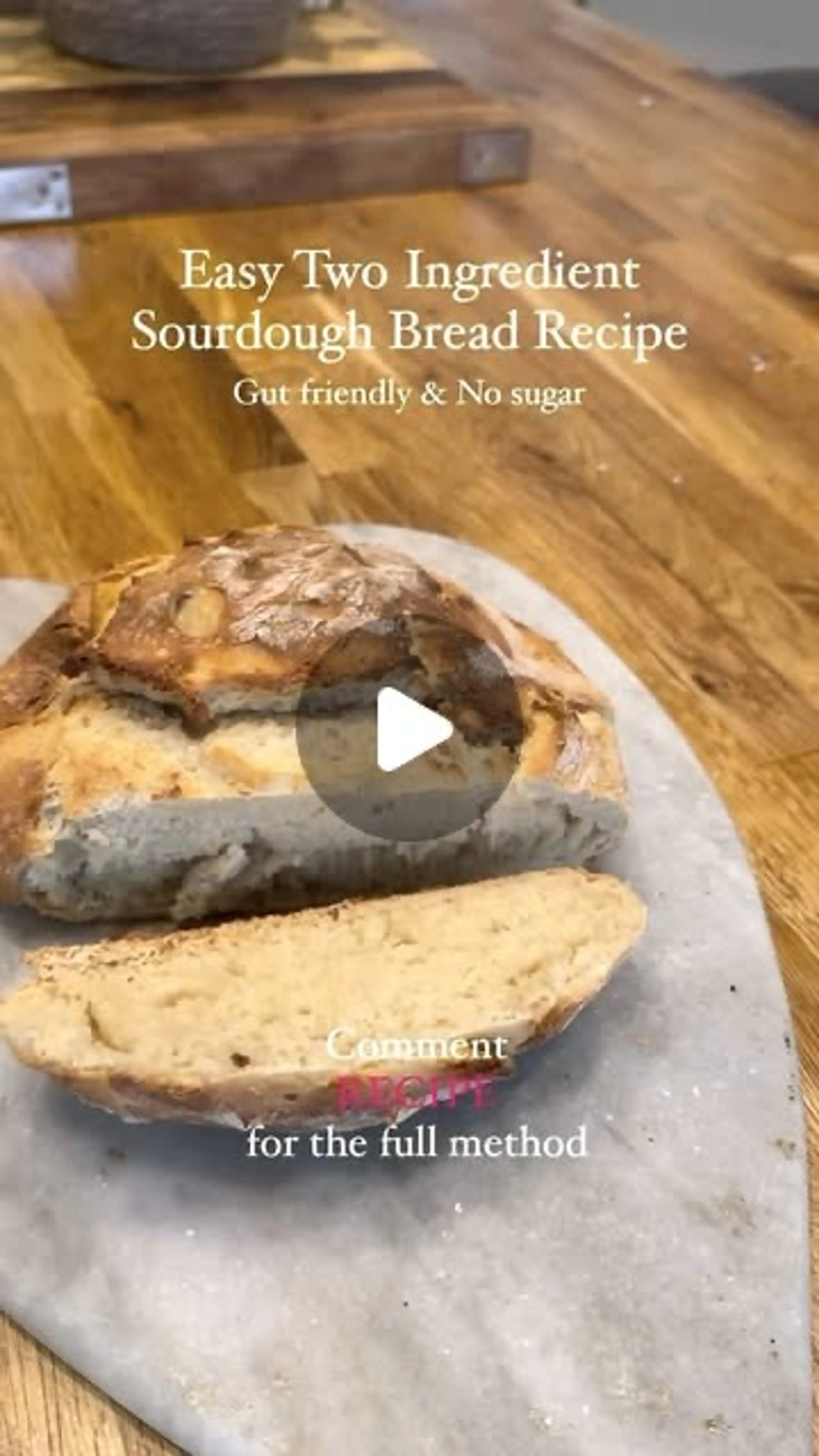 Viral Two Ingredient Sourdough Bread