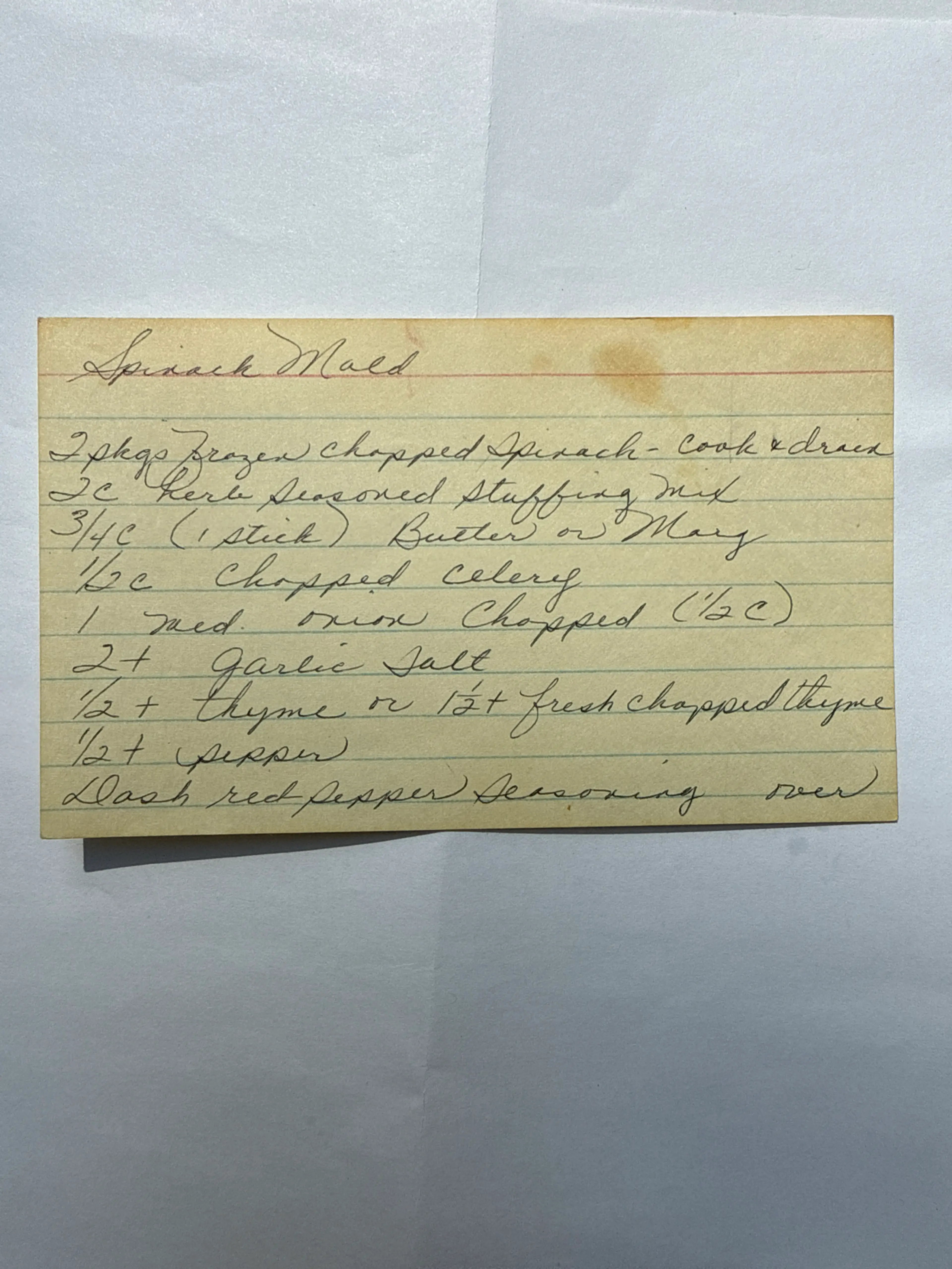 Spinach Mold