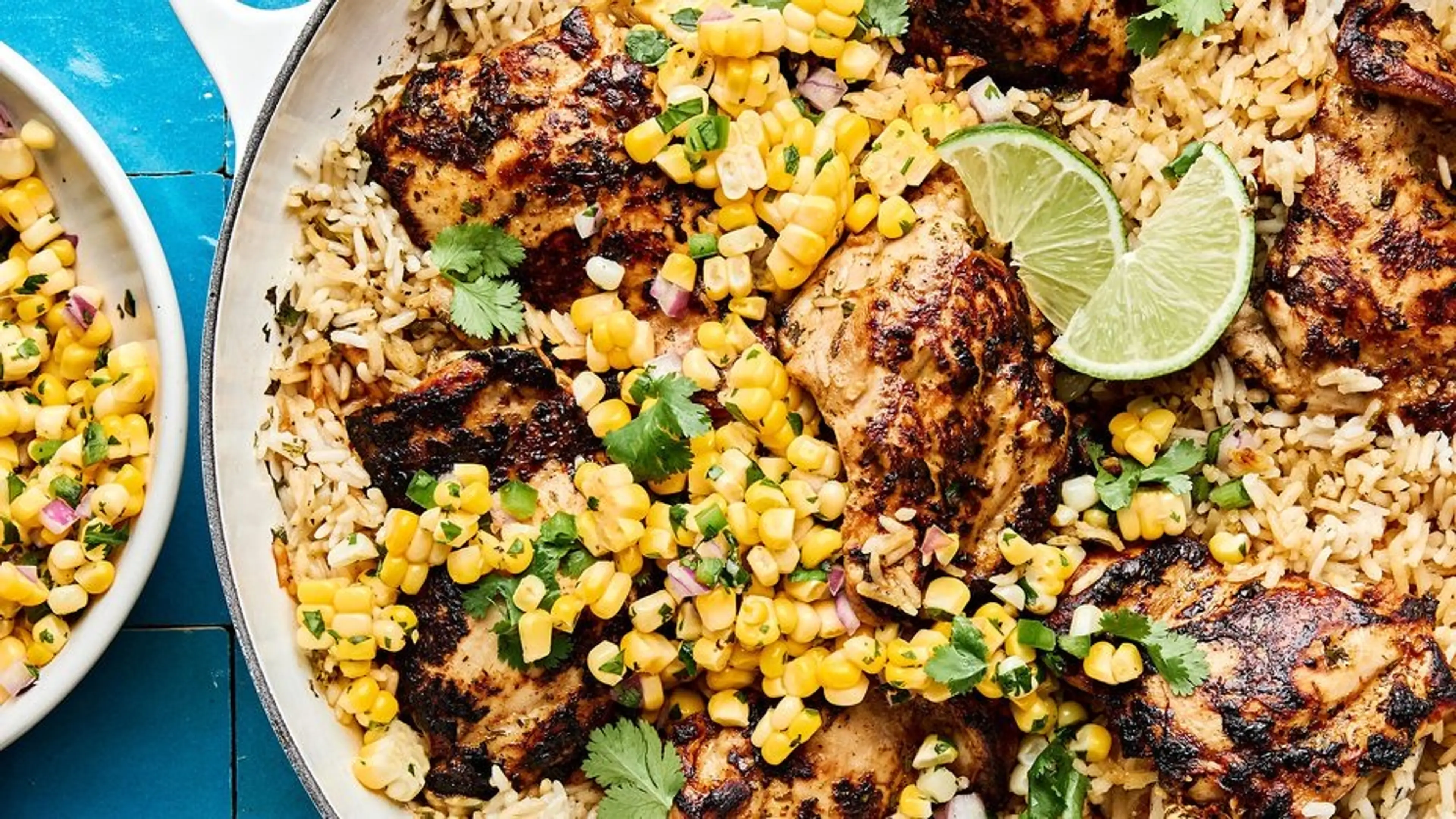 Cilantro Lime Chicken Rice Skillet