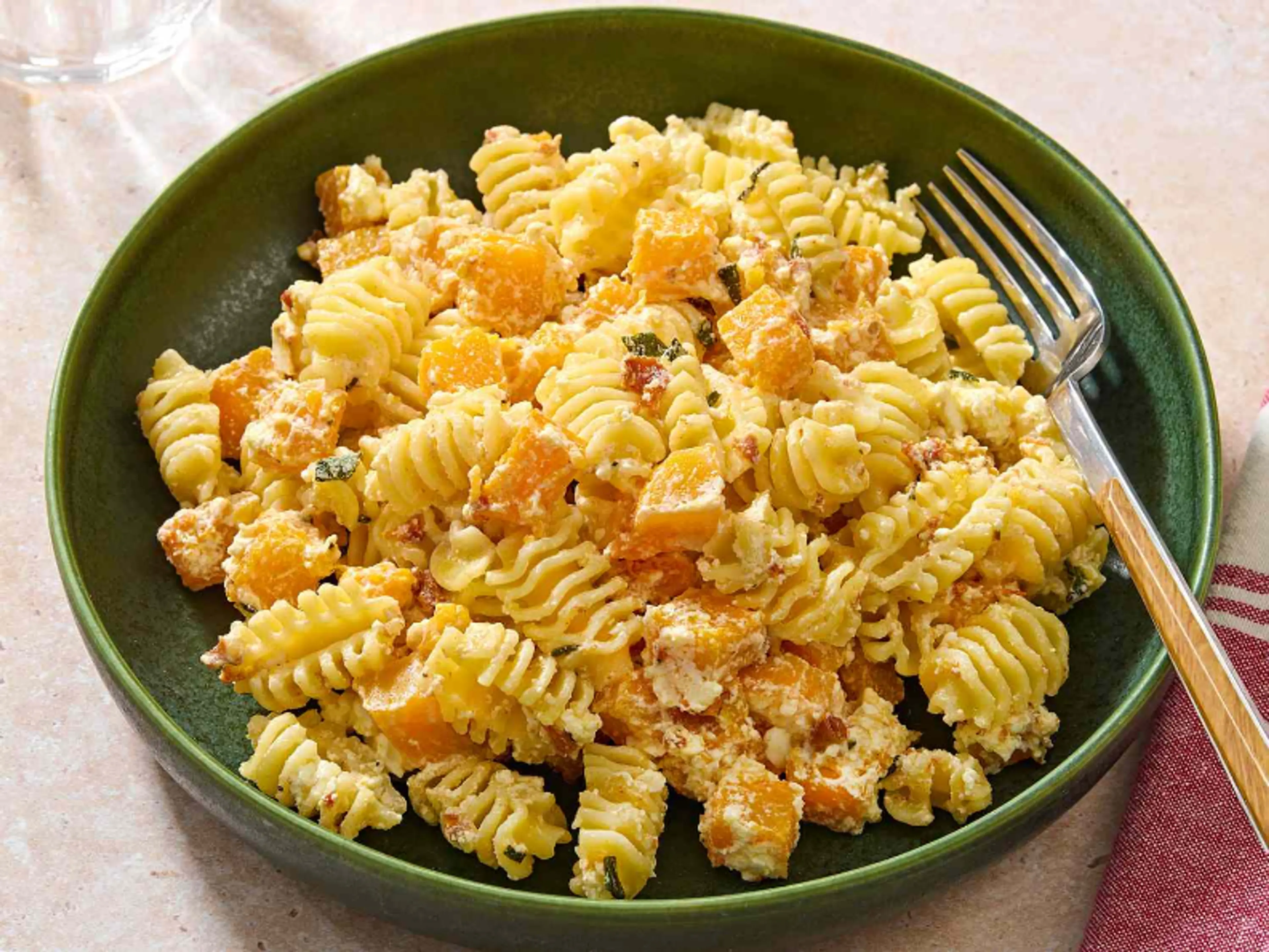 Roasted Butternut Squash Feta Pasta