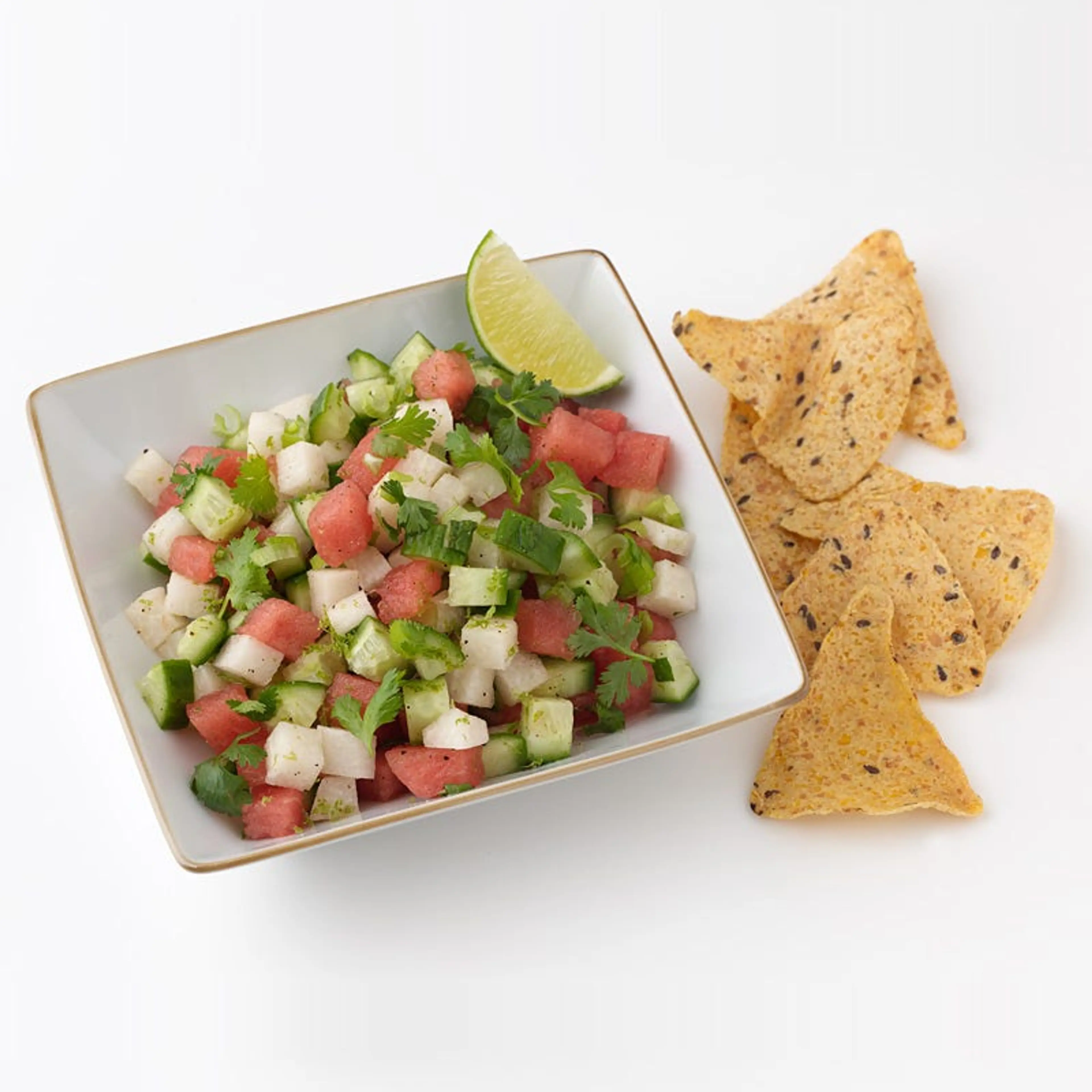 WW Jicama, Watermelon and Cucumber Salsa
