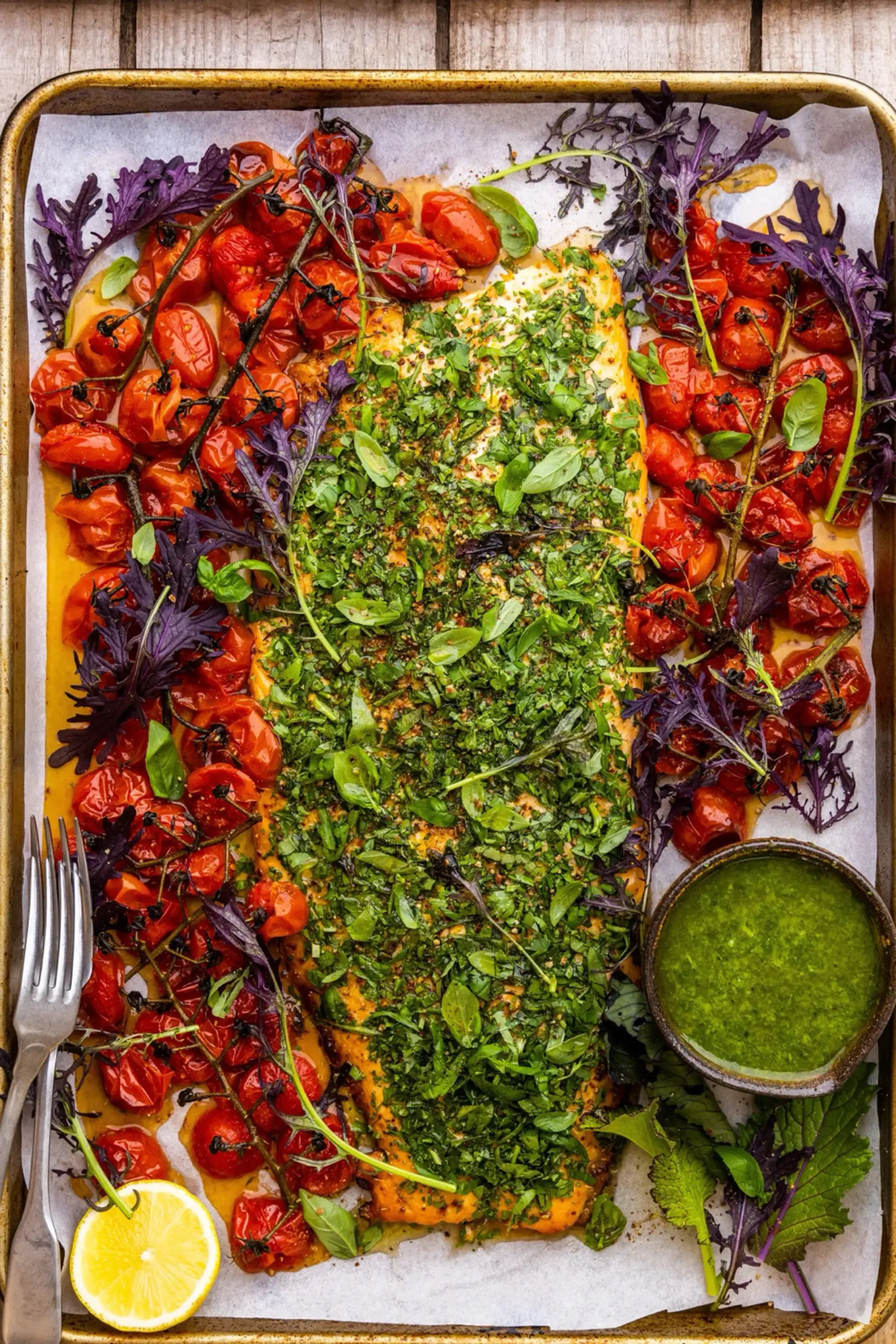 Maple Dijon Salmon with Vinaigrette