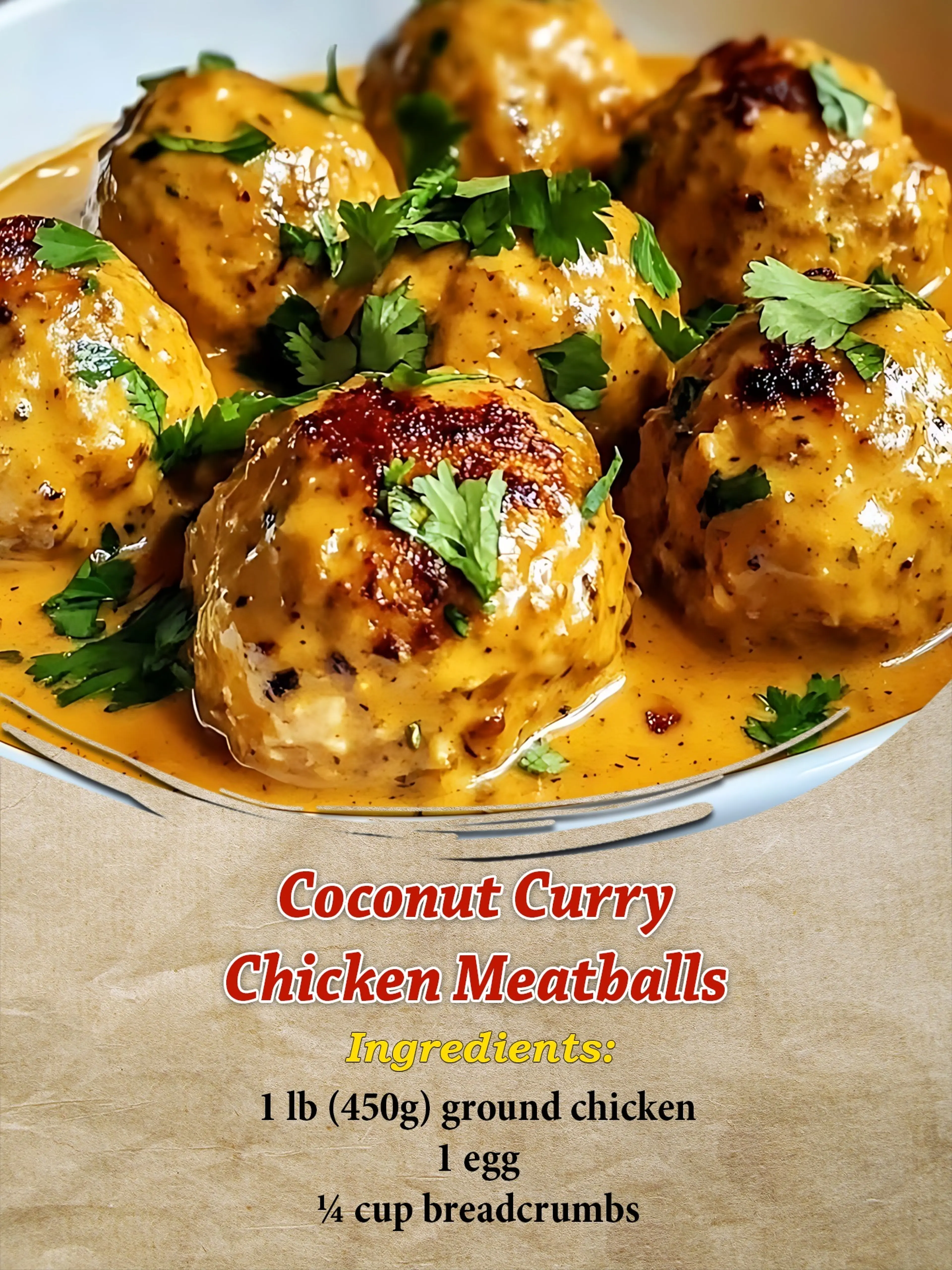 Coconut Curry Chicken Meatballs
