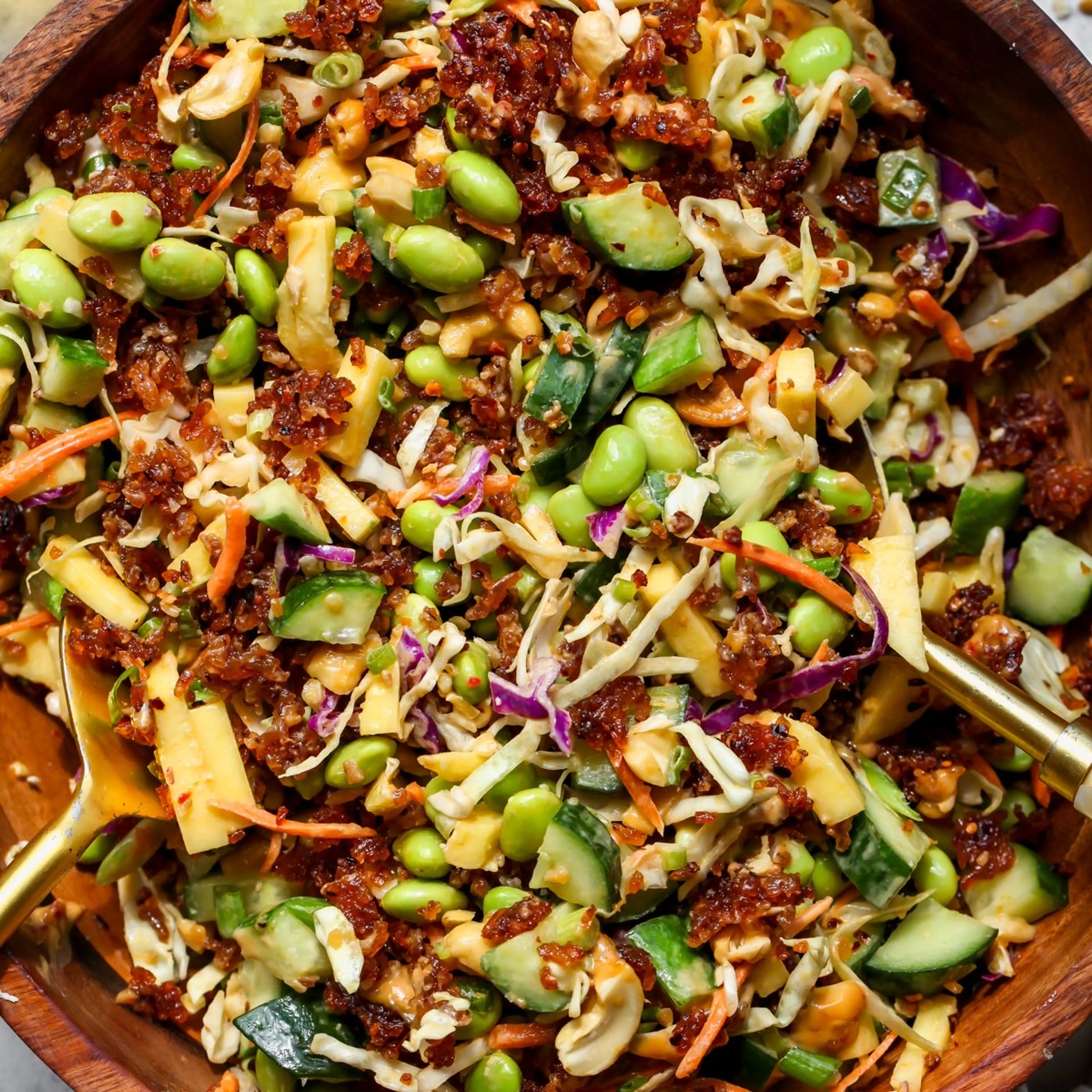 Crispy Rice Salad with Chili Crisp Tahini