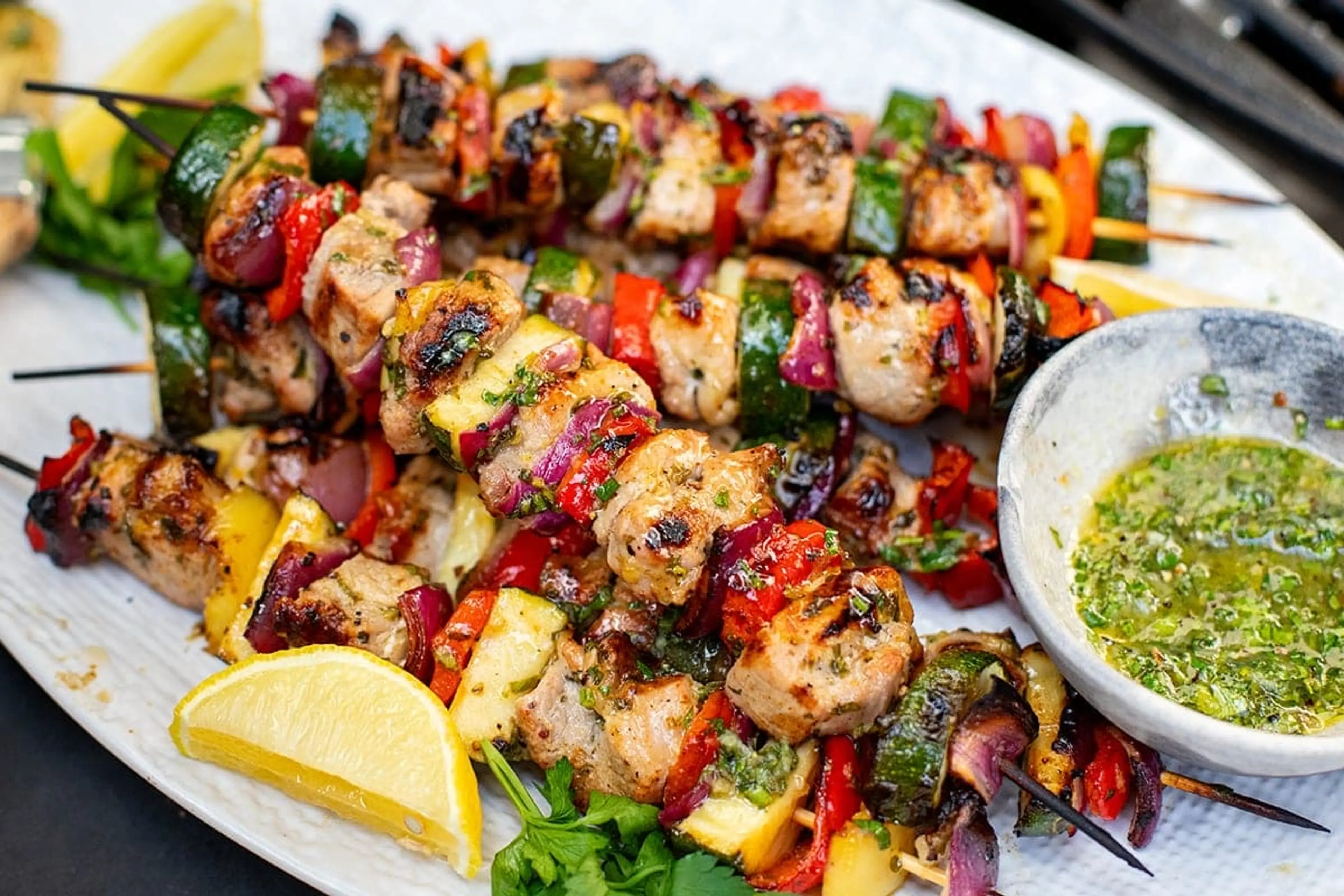Pork Skewers With Greek Marinade