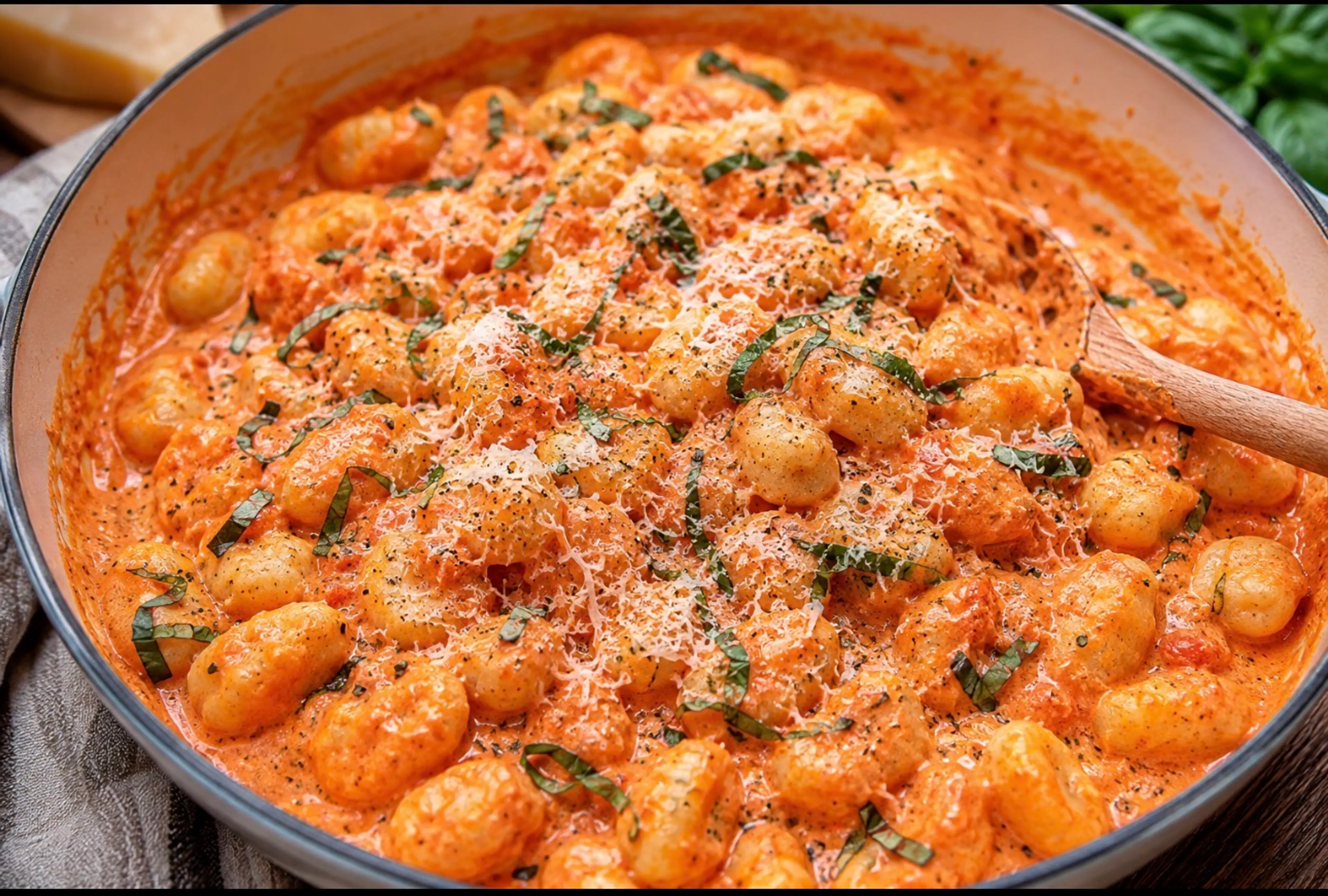 Roasted Fresh Tomato Cream Sauce with Gnocchi 🍅