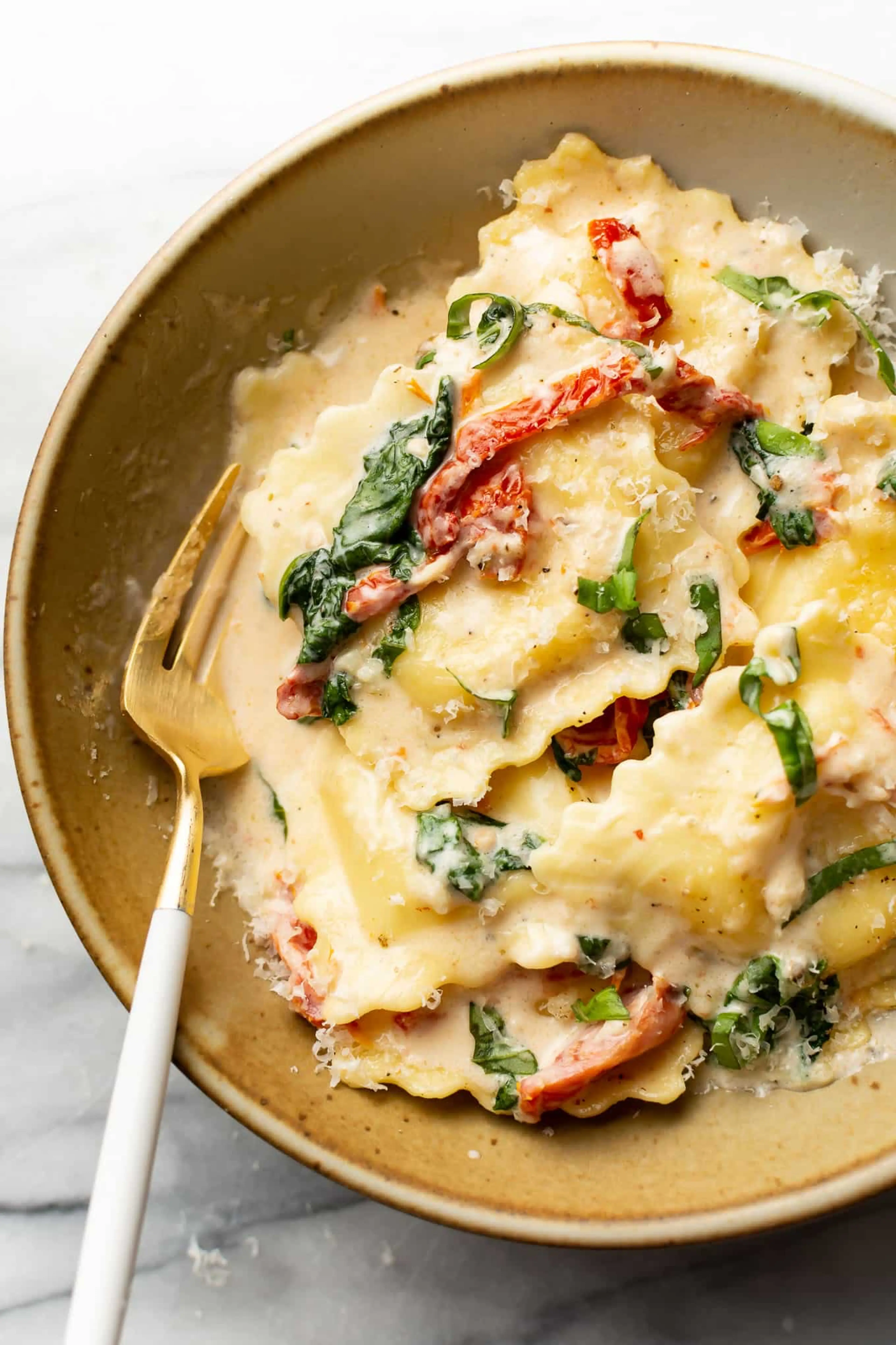 Creamy Tuscan Ravioli