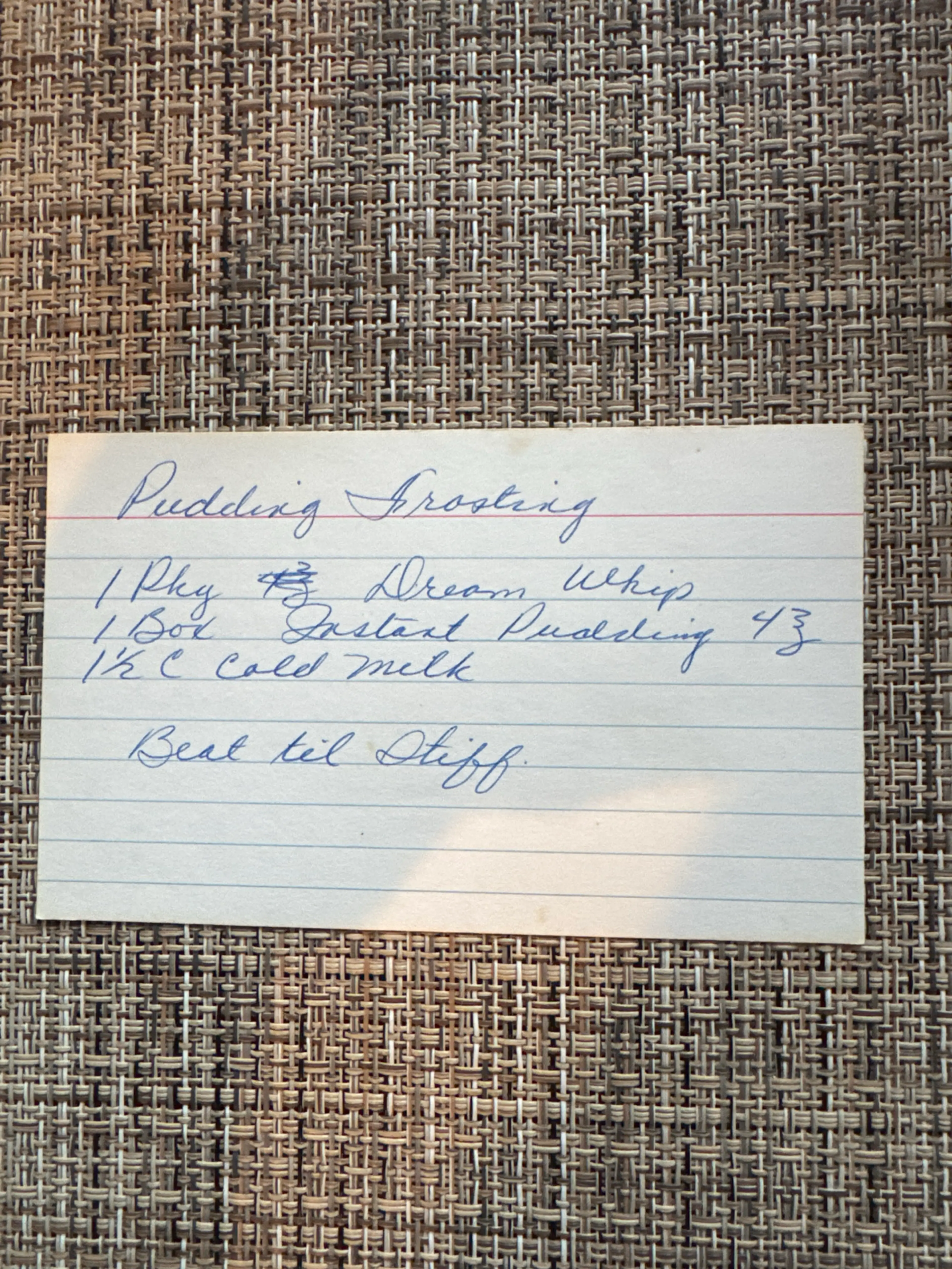 Pudding Frosting