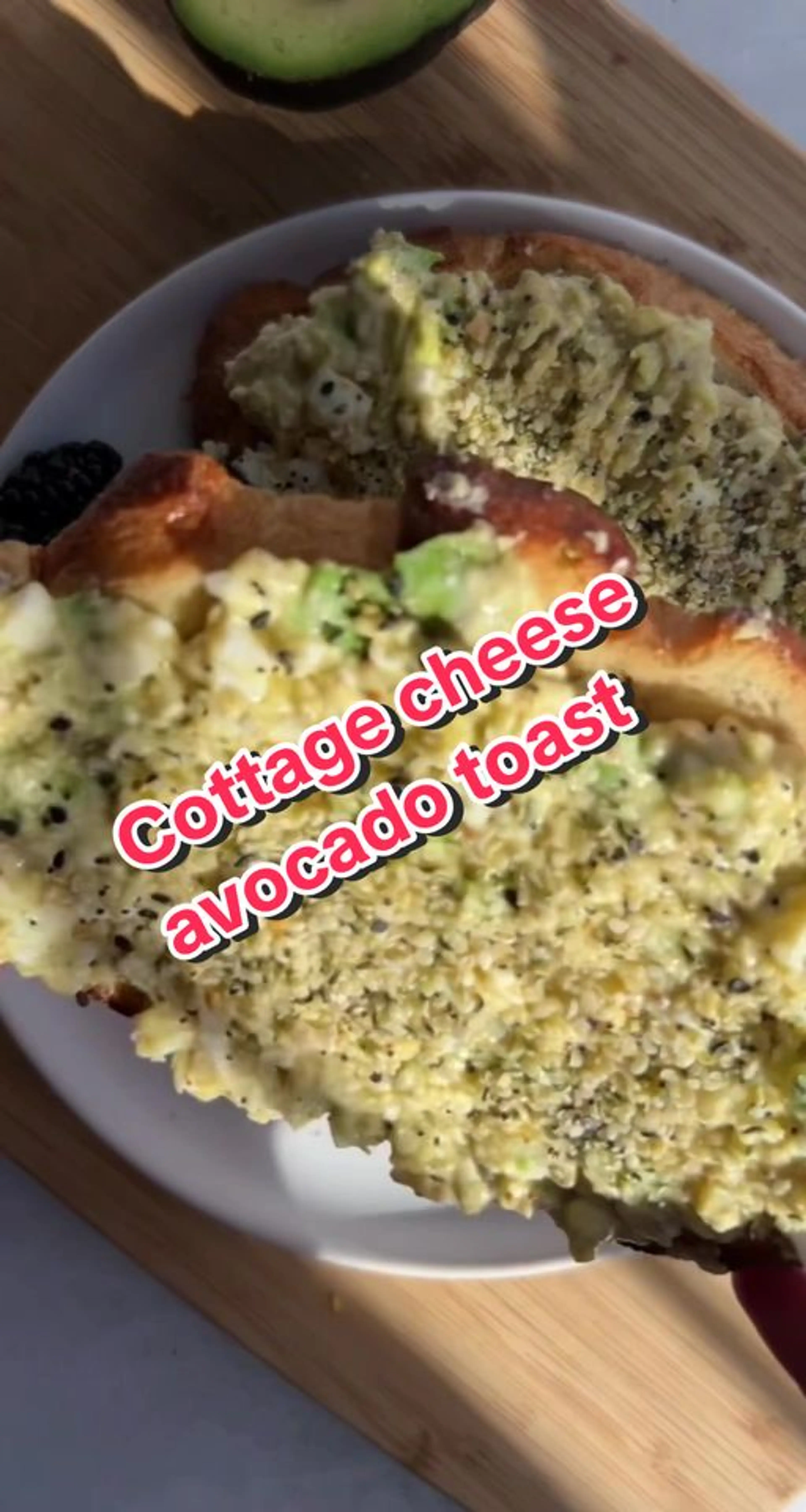 Cottage Cheese Avocado Toast