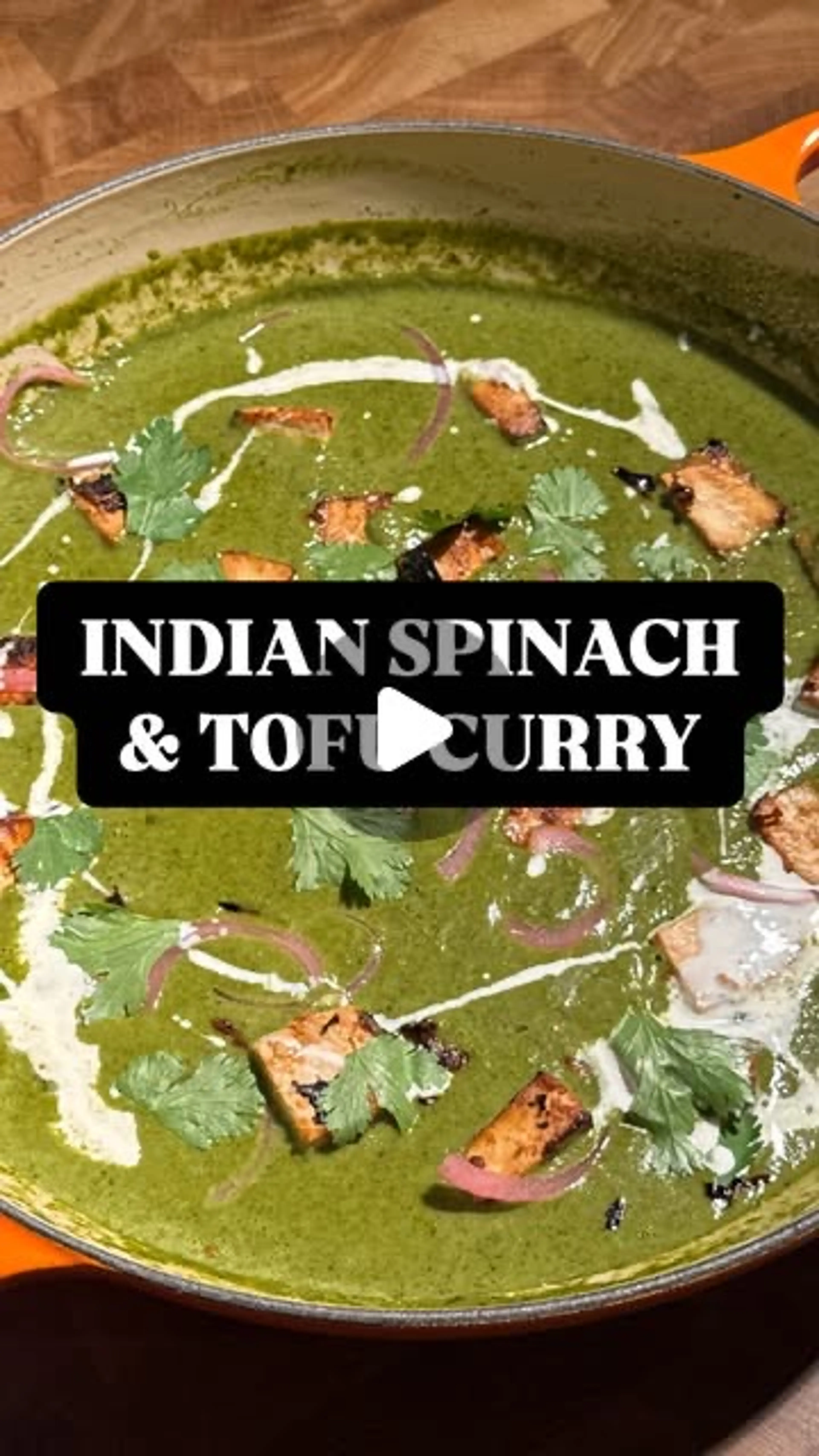 Indian Spinach And Tofu Curry