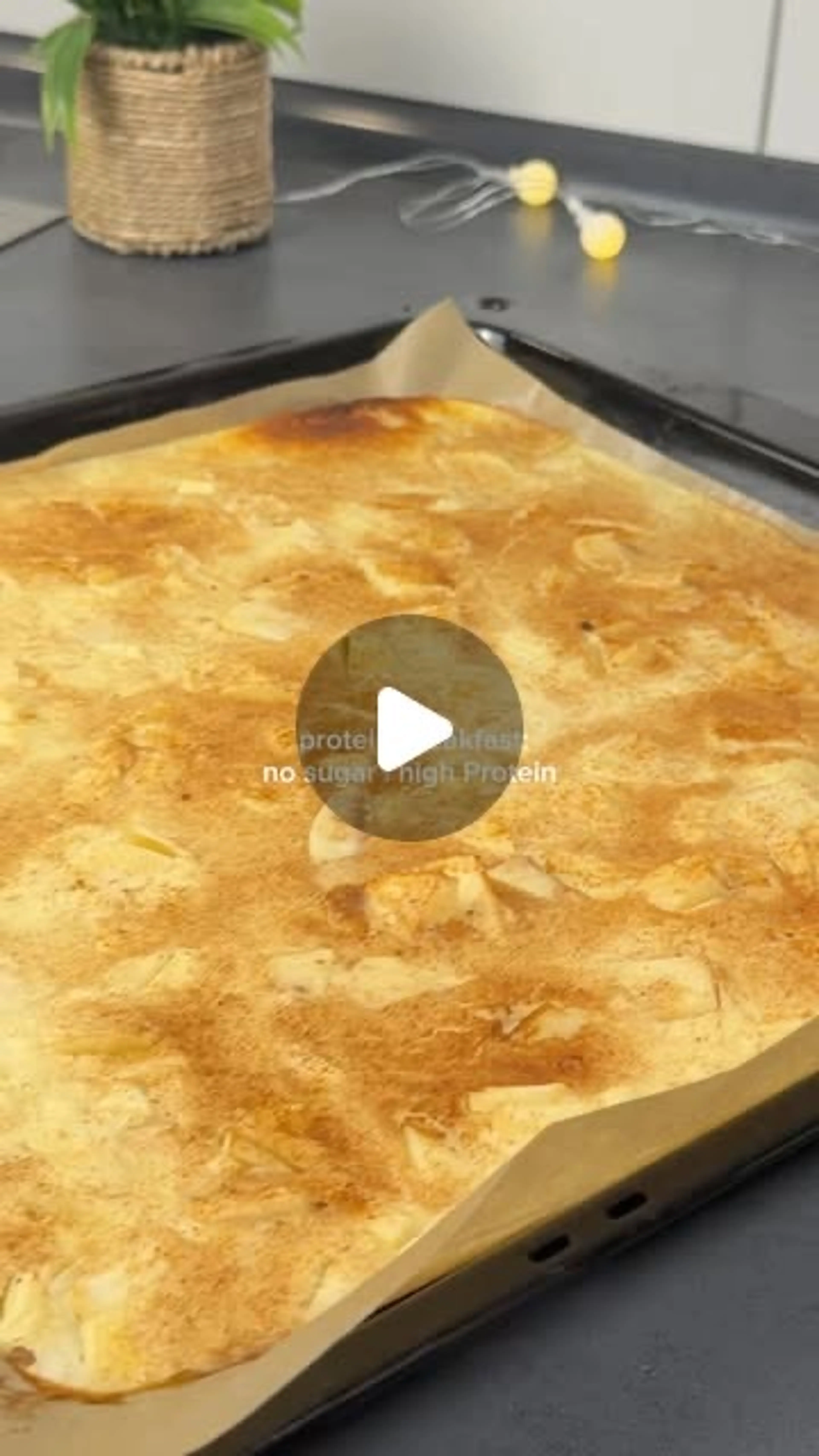 Fluffige Protein-ofenpfannkuchen Mit Apfel