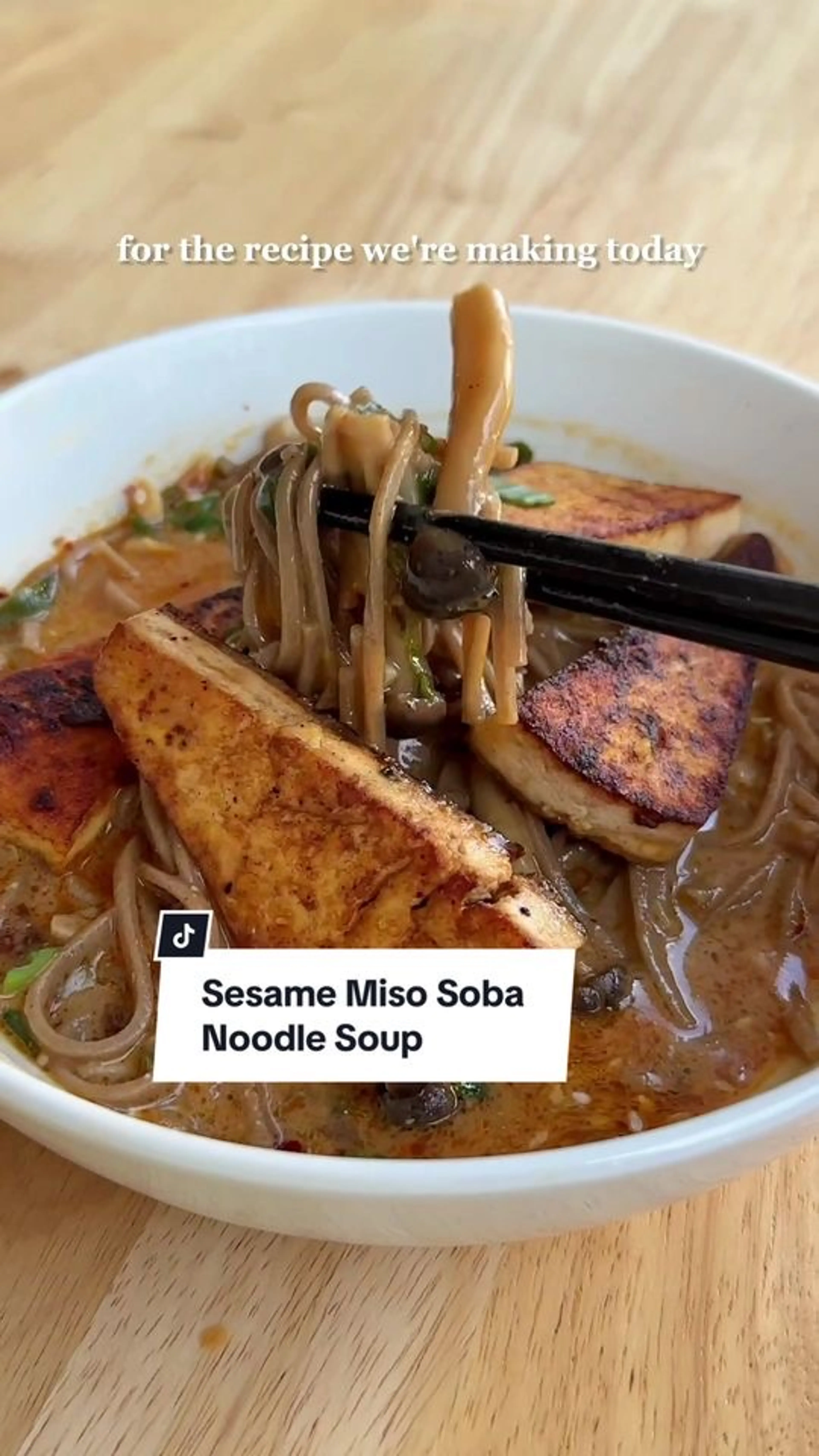 Sesame Miso Soba Noodle Soup