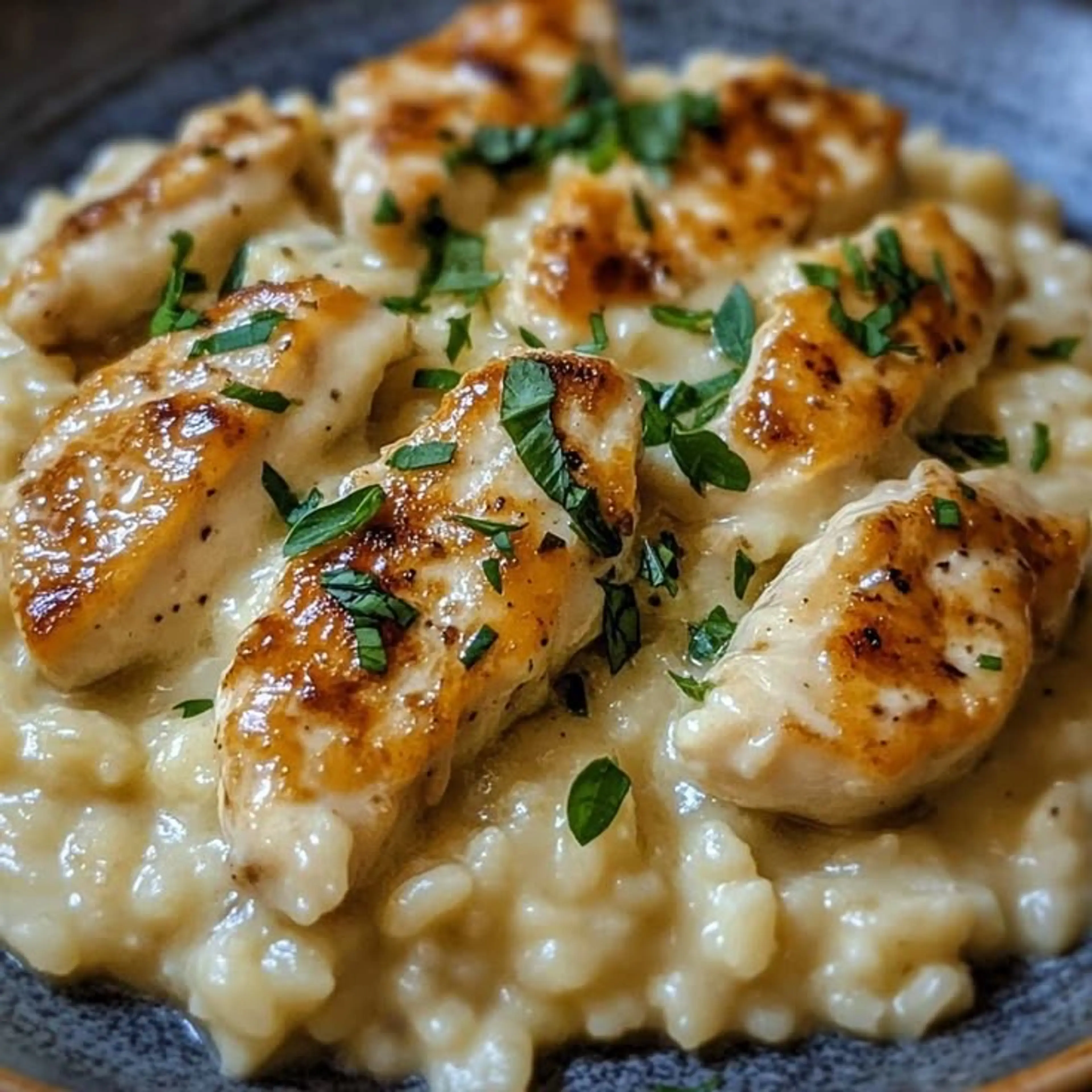 Parmesan Chicken Alfredo Risotto