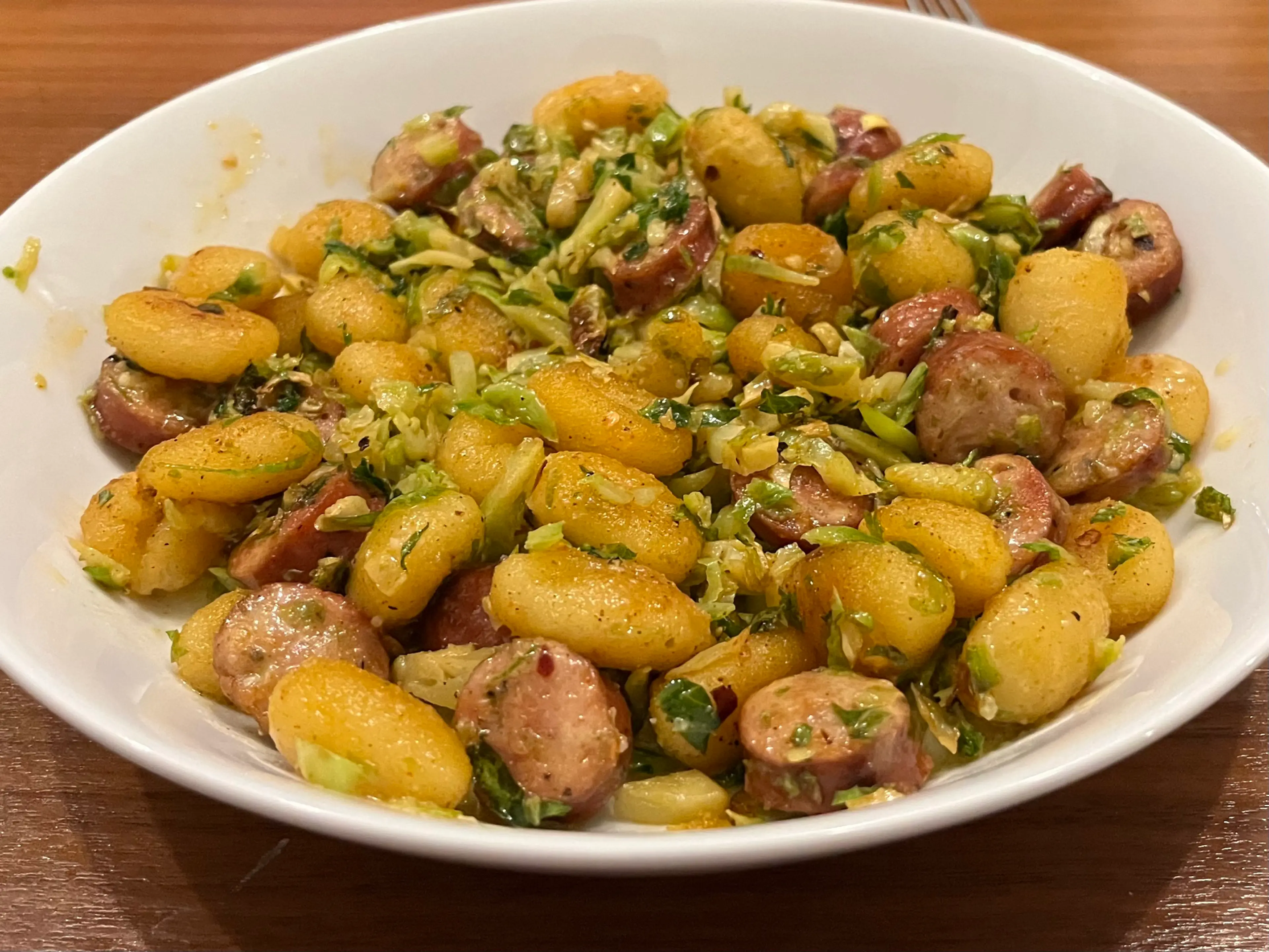 Sheet-Pan Gnocchi With Chicken Sausage and Brussels Sprouts