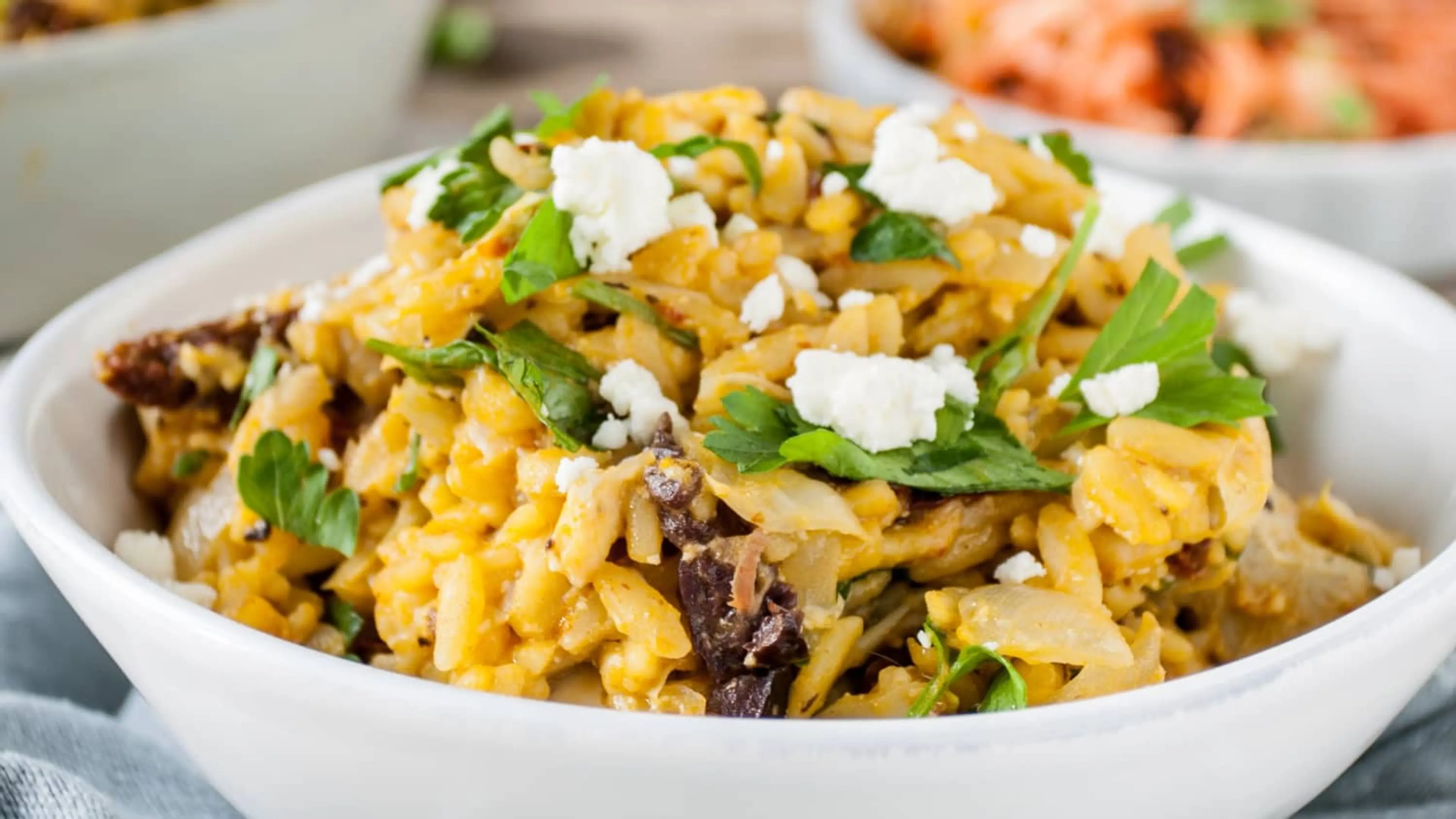 Recipe: One-Pot Orzo Pasta with Feta, Olives & Artichokes