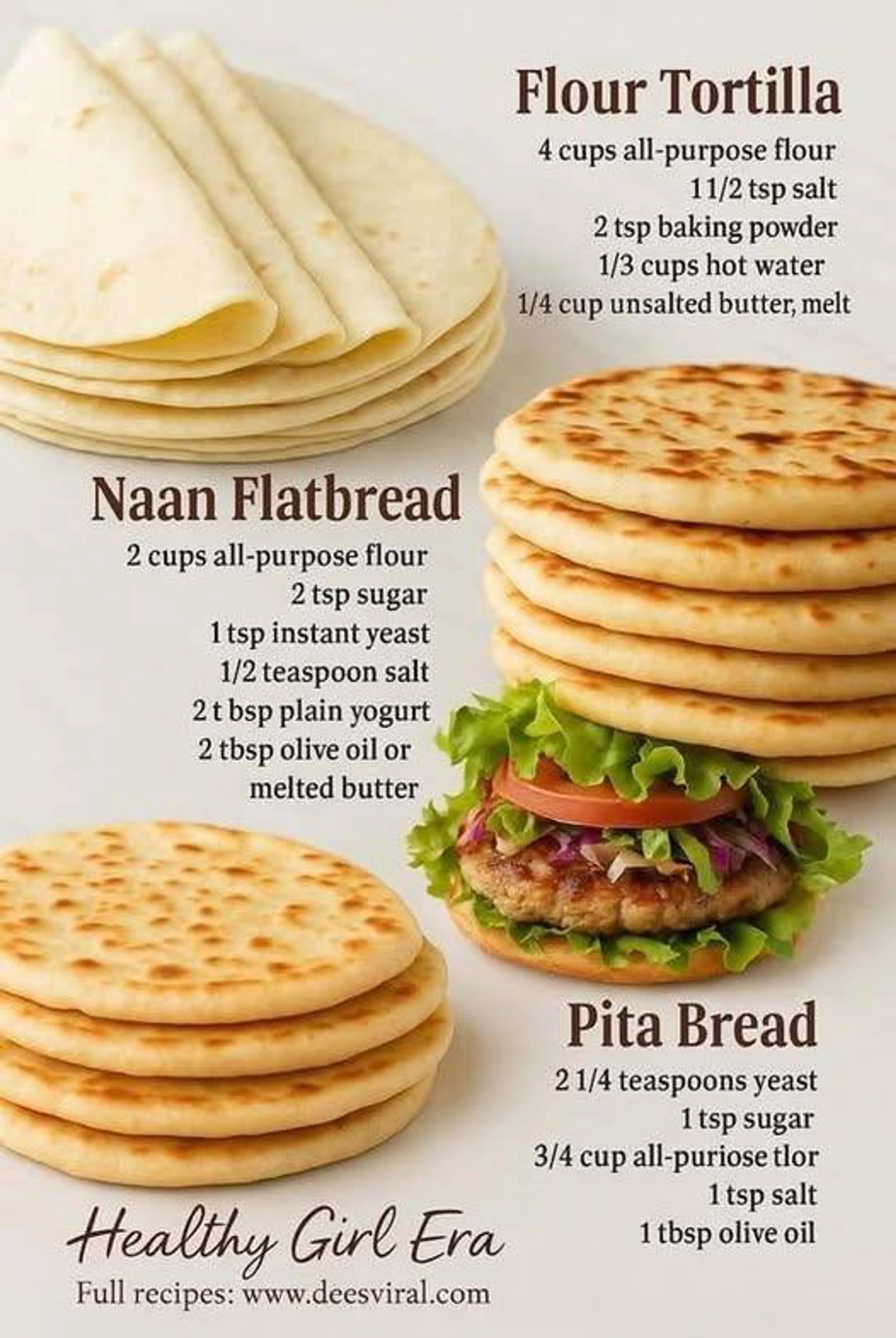 Tortillas Naans Pittas