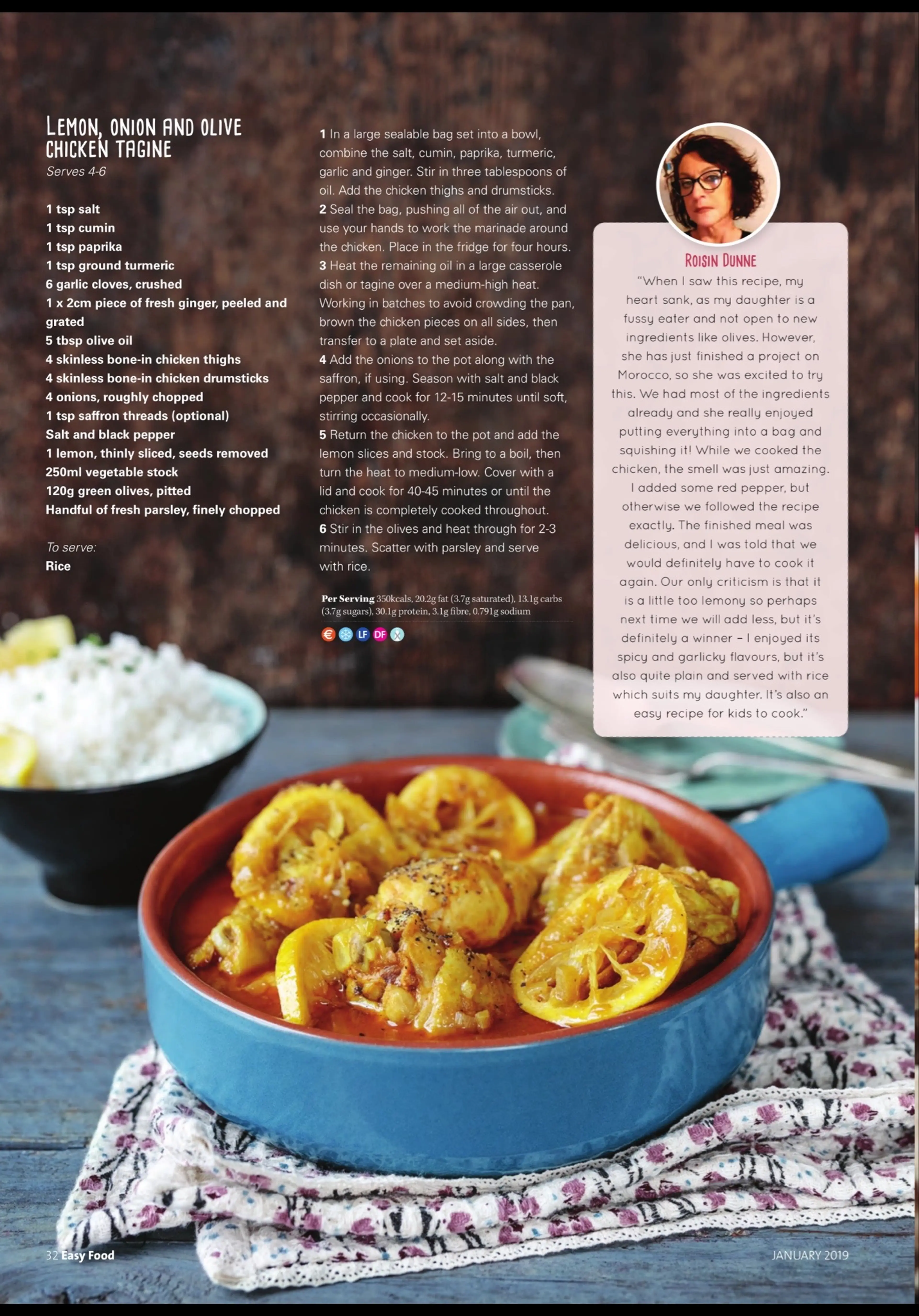 LEMON, ONION AND OLIVE CHICKEN TRGINE
