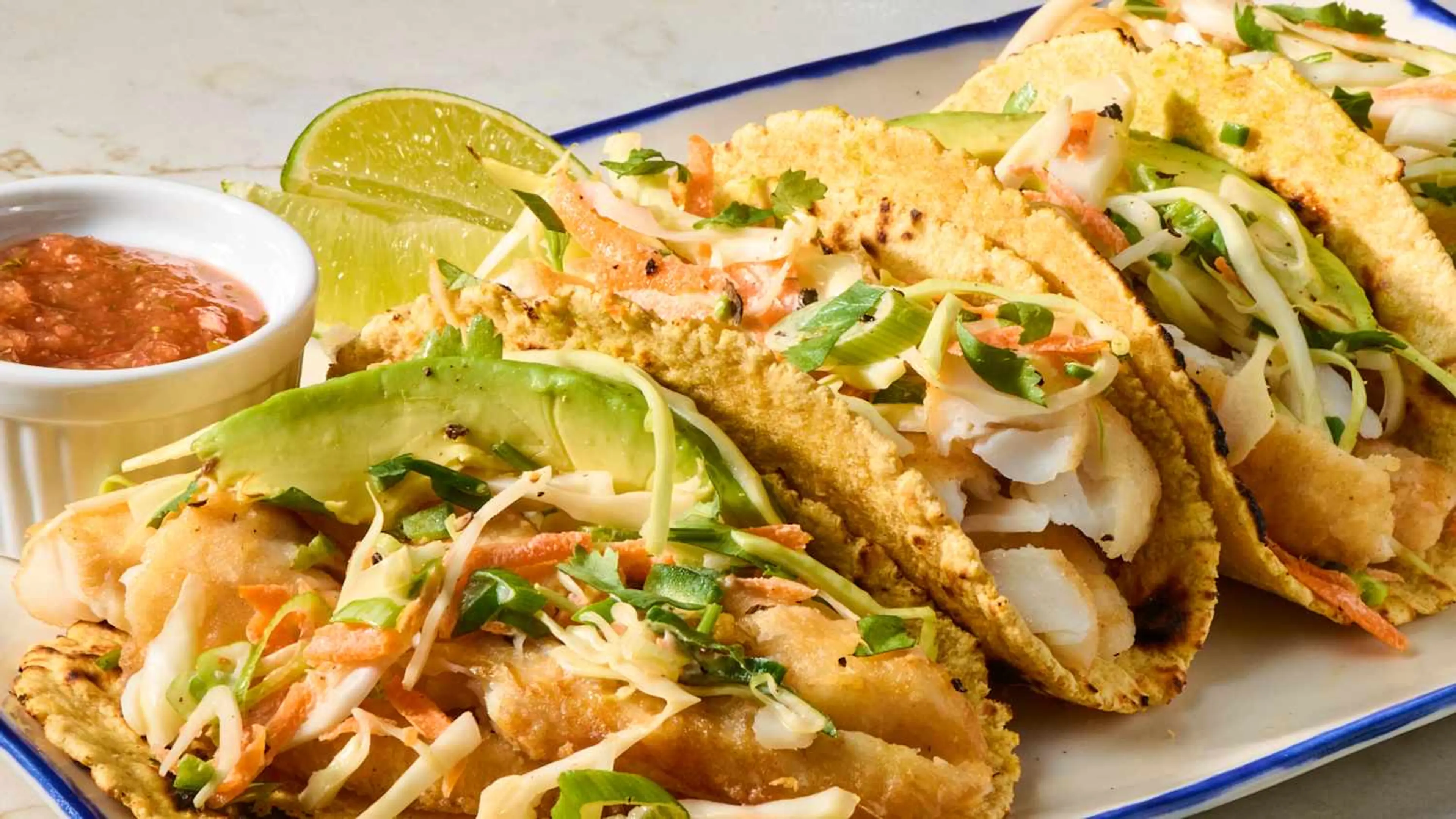 Fish Tacos with Cabbage Slaw