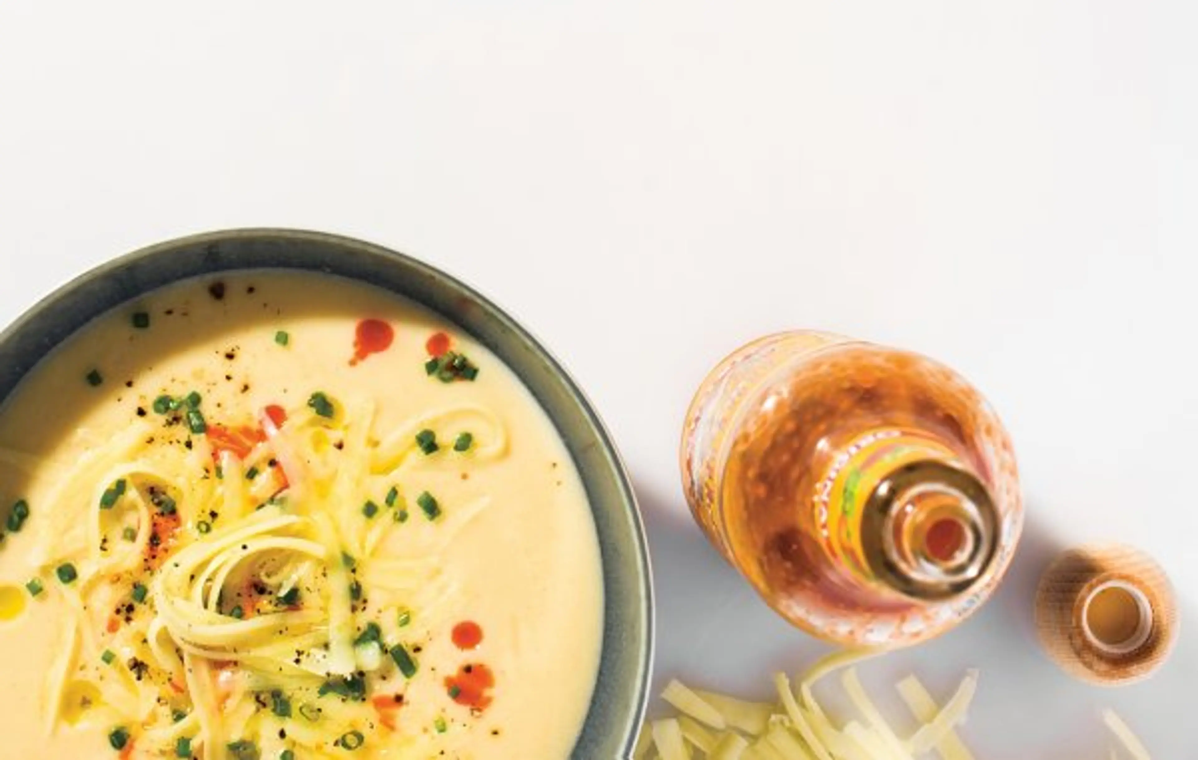Creamy, Garlicky Cauliflower and Cheddar Soup