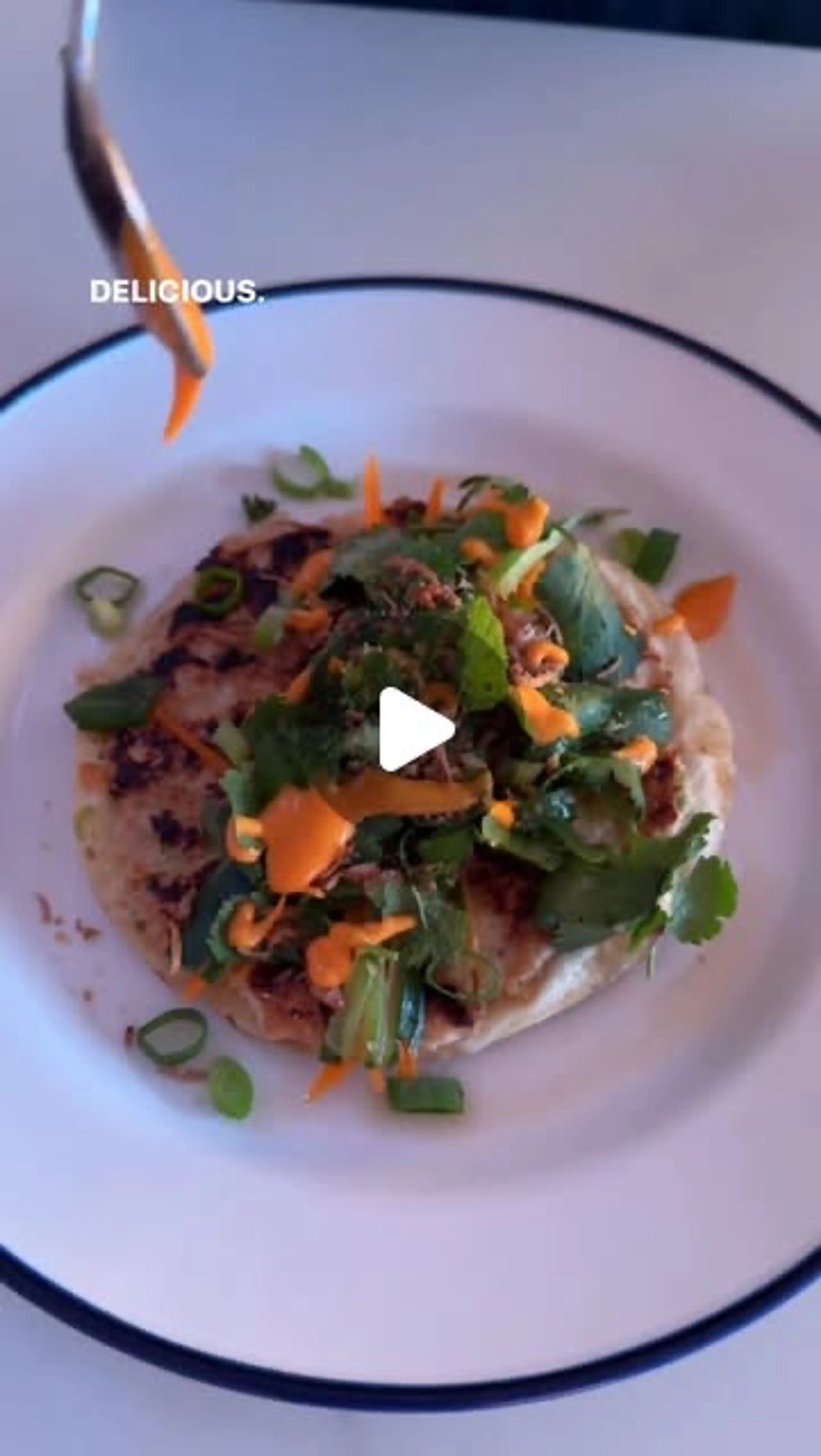 Chicken Banh Mi Smashed Taco