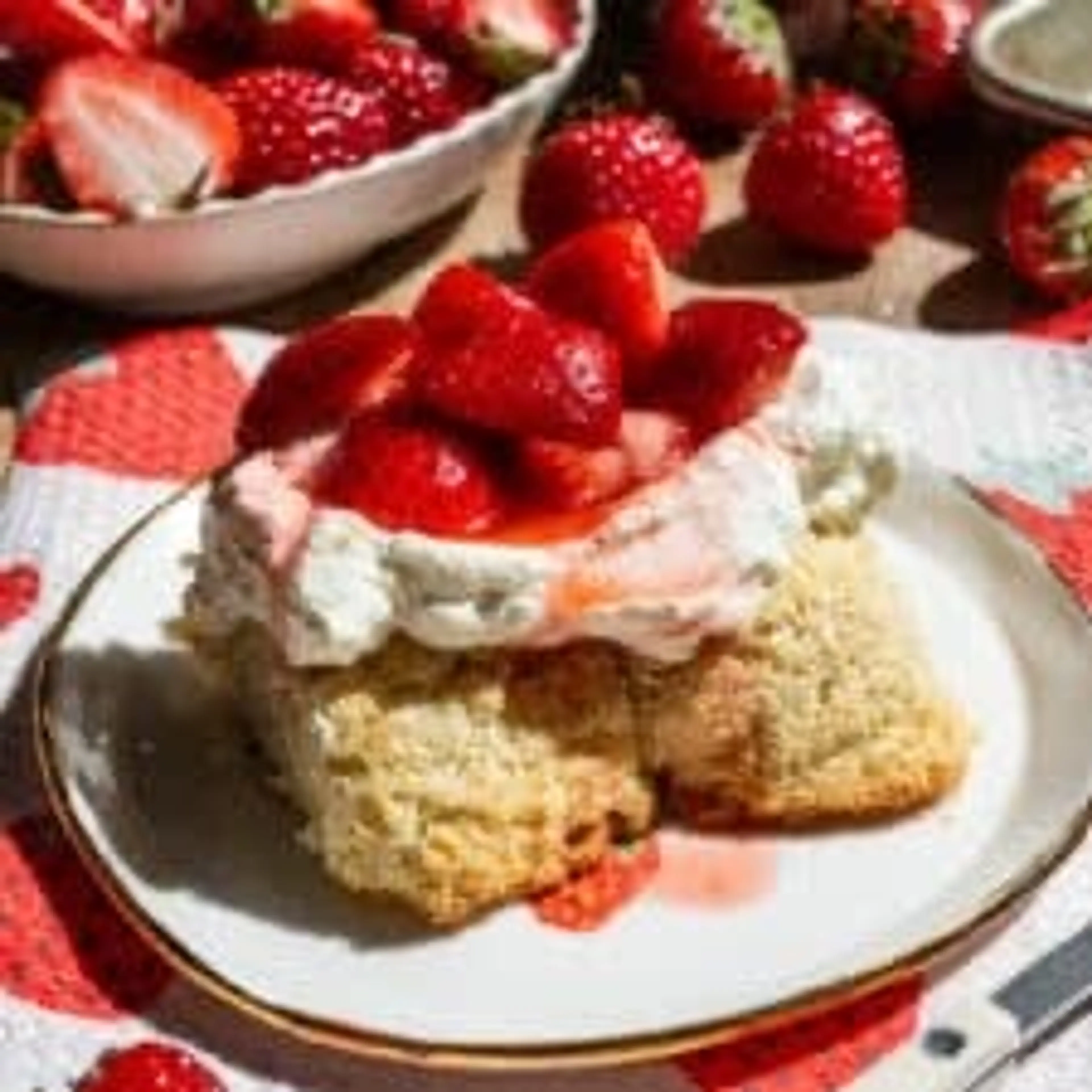 Sheet Pan Strawberry Shortcake