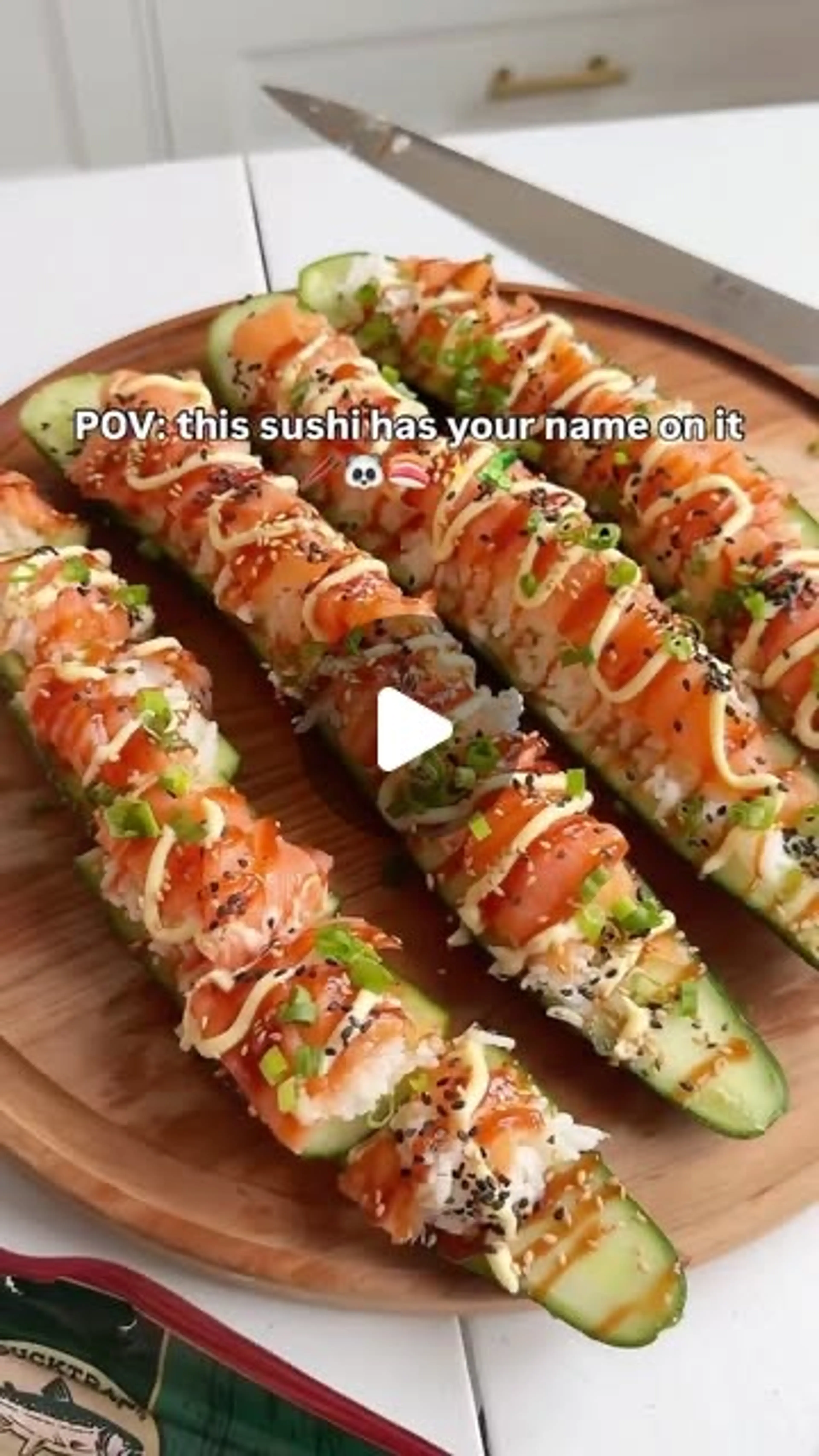 Cucumber Smoked Salmon Sushi Boats
