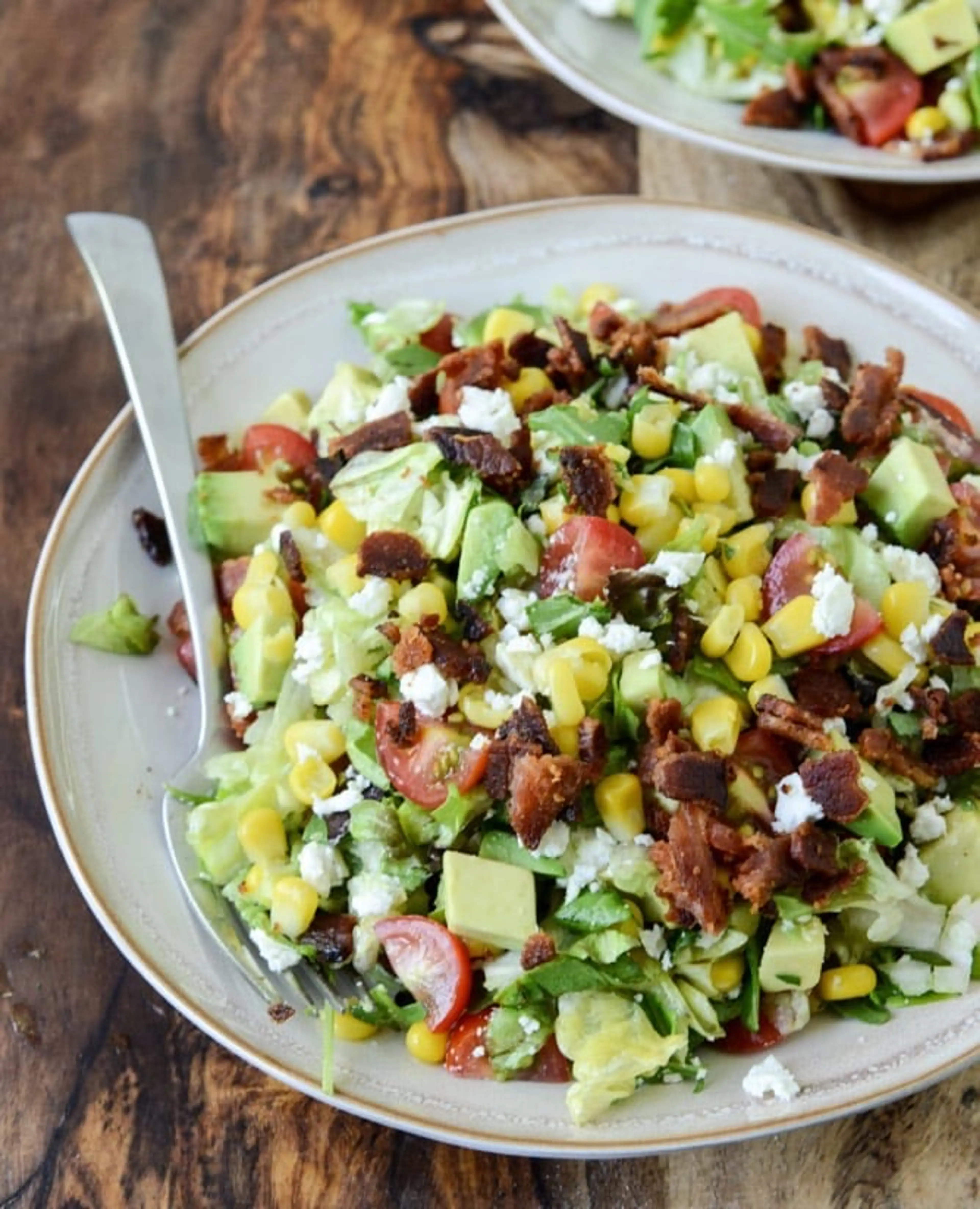 Chopped Salad with Corn, Feta + Avocado