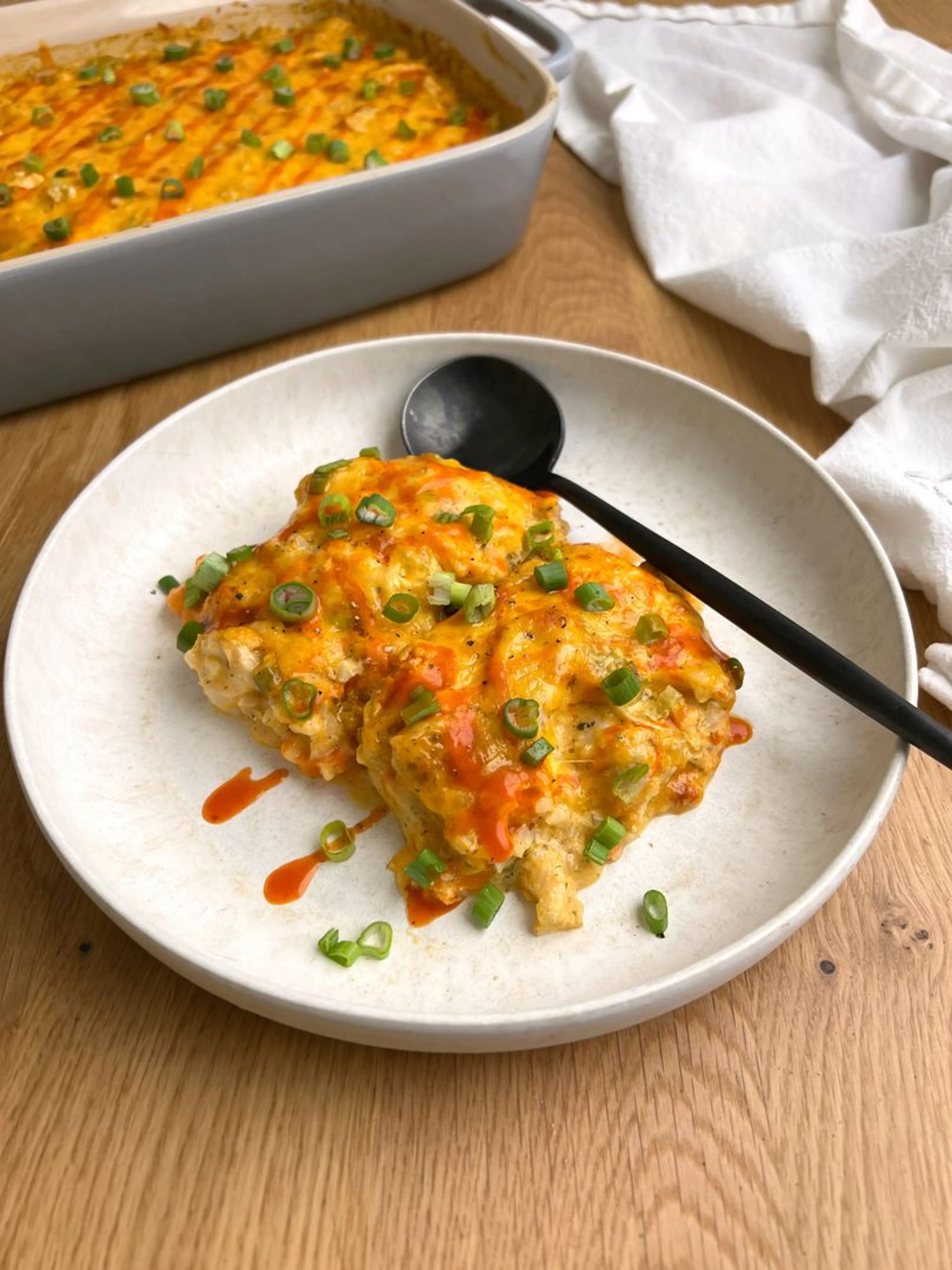 Creamy Buffalo Chicken Casserole