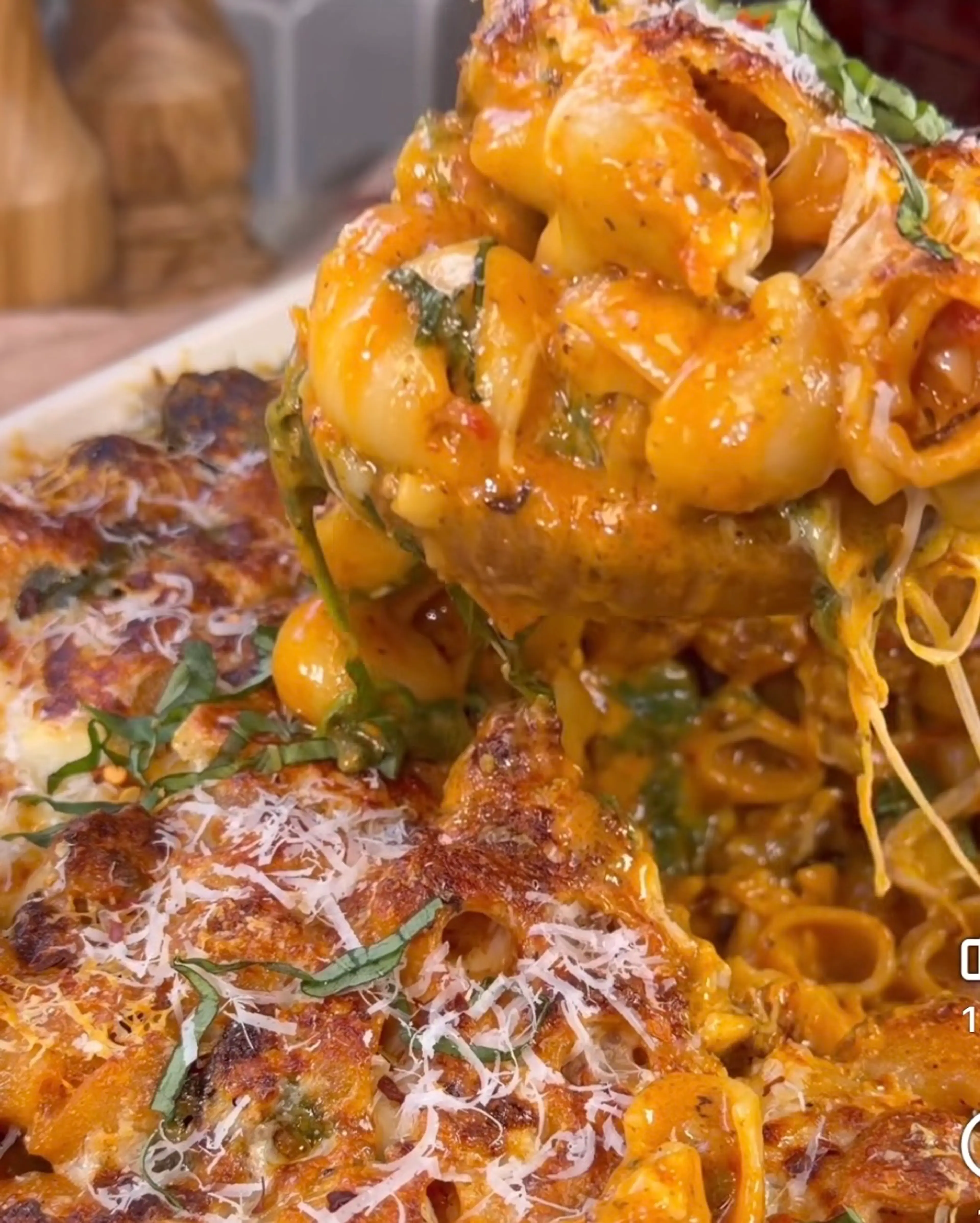 One-pot Tuscan Sausage Pasta Bake